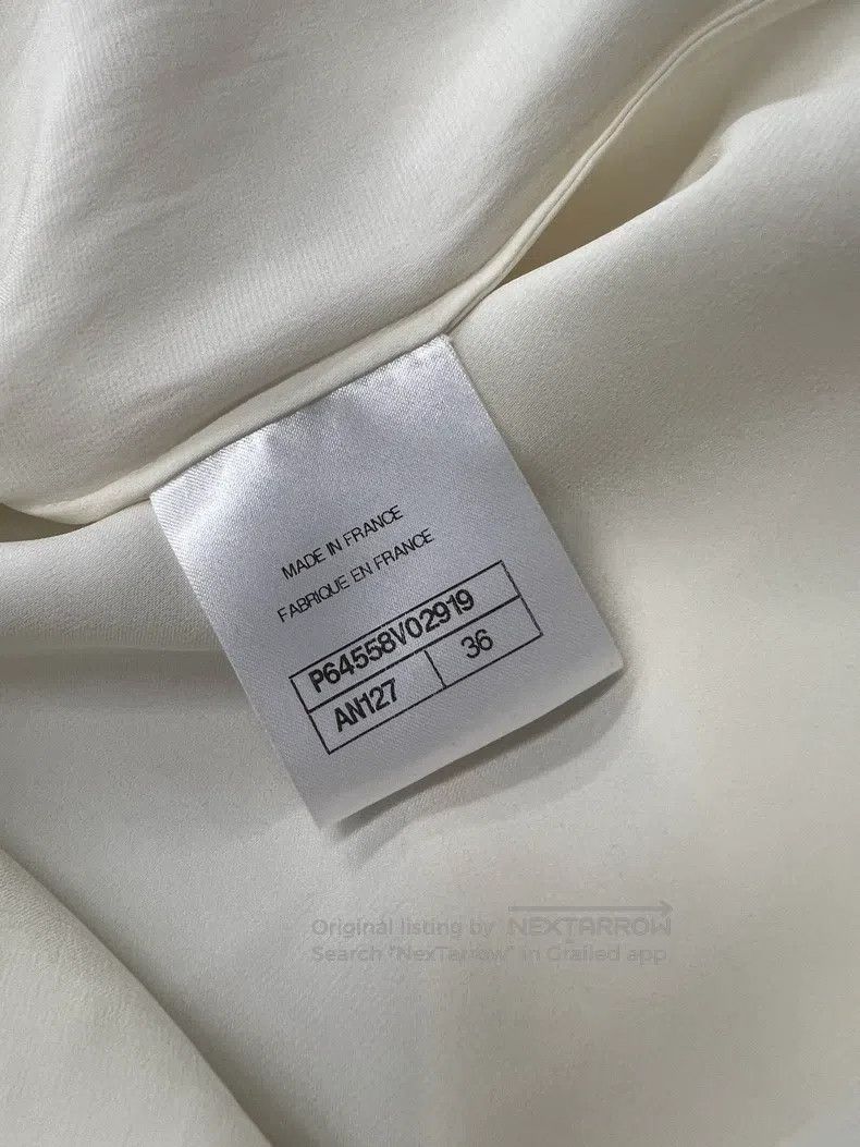 Chanel Chanel White silk shirt with long sleeves Size XS / US 0-2 / IT 36-38 - 7 Thumbnail