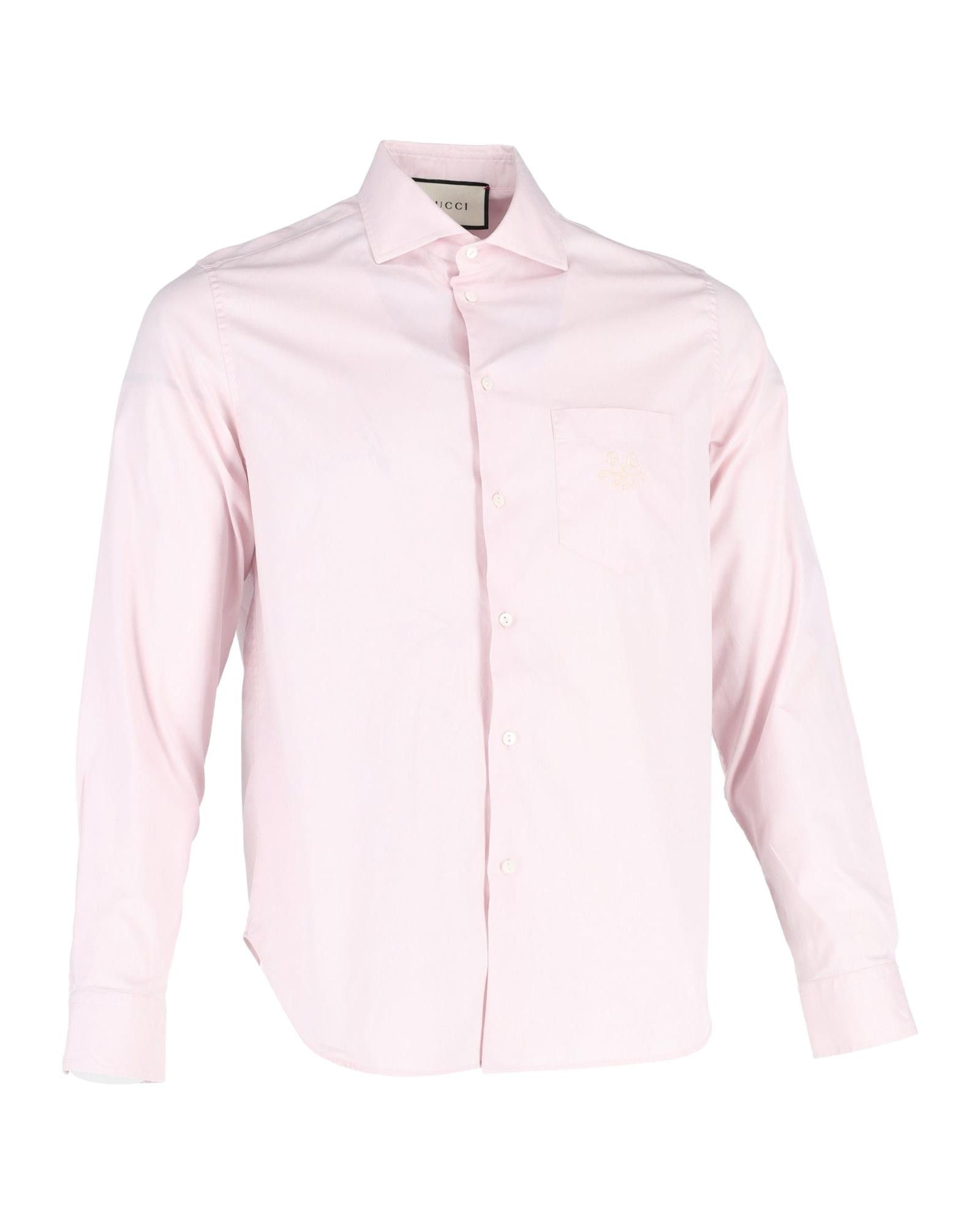 image of Gucci Polished Pink Polyester Button-Up Shirt, Men's (Size Medium)