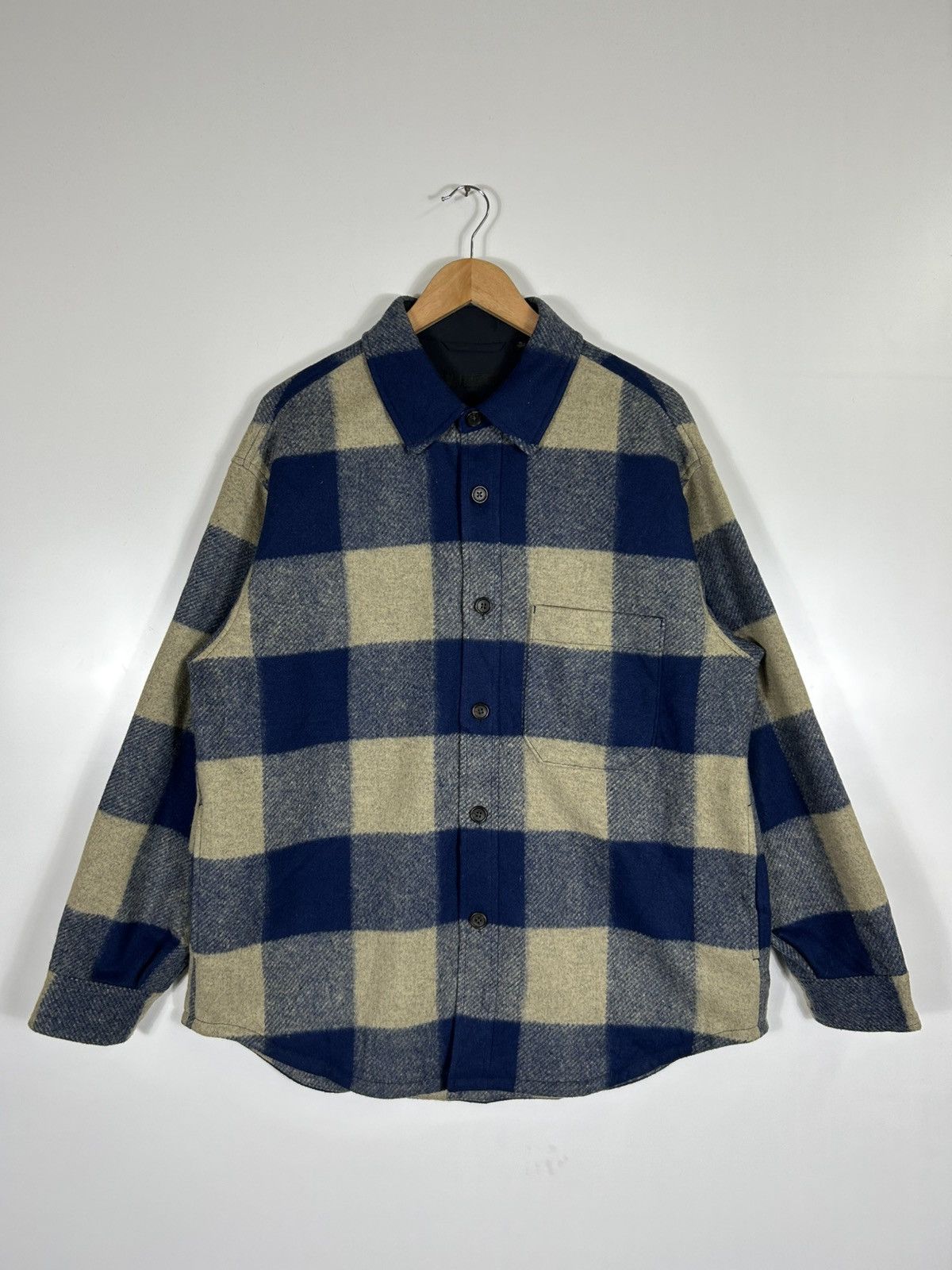 Japanese Brand × Uniqlo 🔥Uniqlo Flannel Wool Button Shirt Jacket Size US XL / EU 56 / 4 - 1 Thumbnail