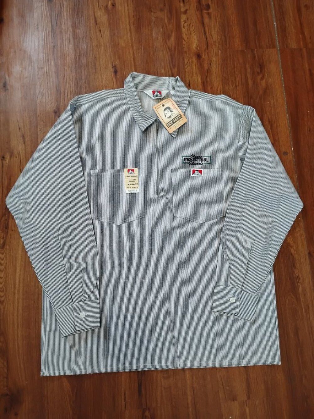 Ben Davis NWT Vintage Ben Davis Pinstripe Work Shirt Long Sleeve Size US XL / EU 56 / 4 - 2 Thumbnail