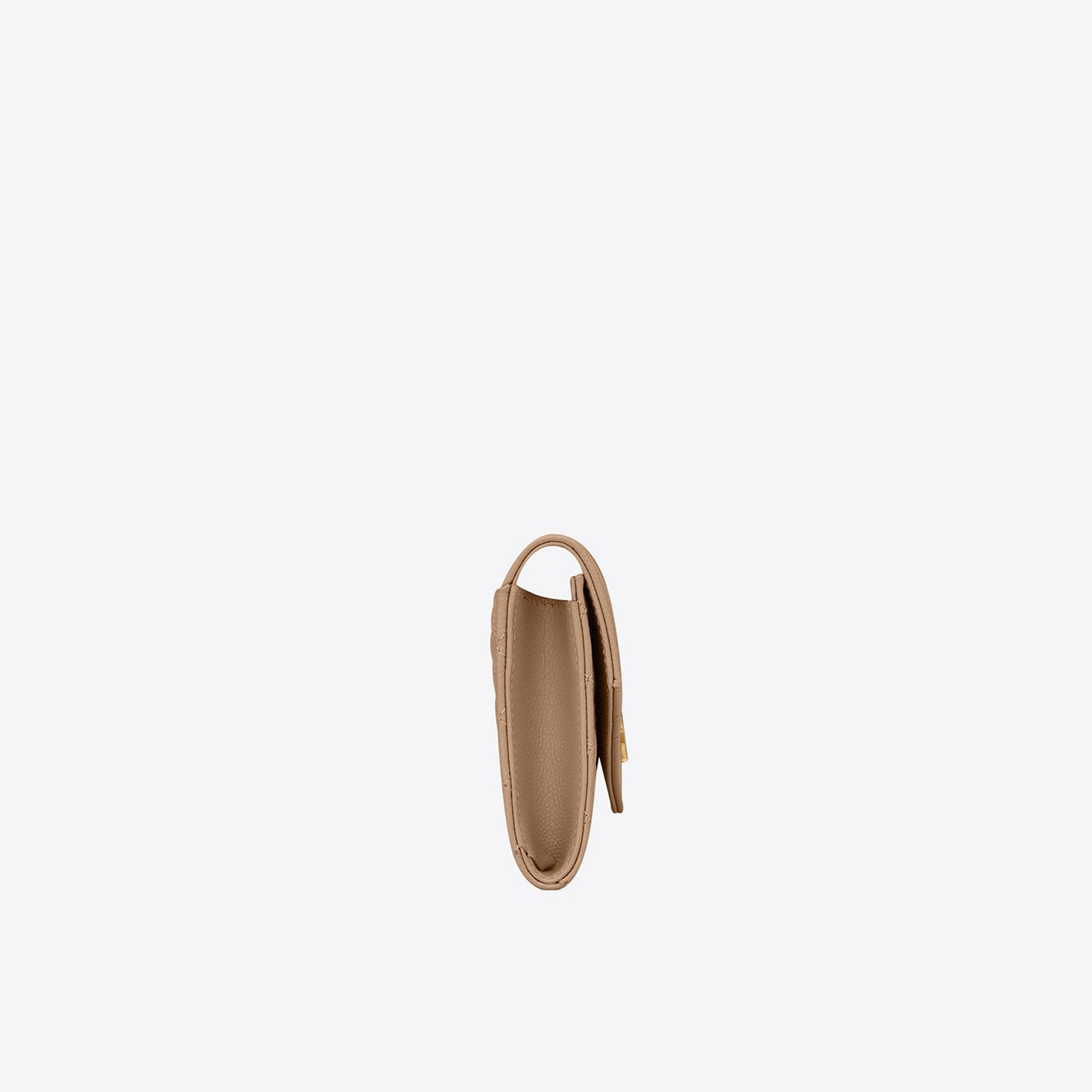 Saint Laurent Paris o1b1hav110125 Size: OS / Envelope Flap Card Case Dark Beige Size ONE SIZE - 3 Thumbnail