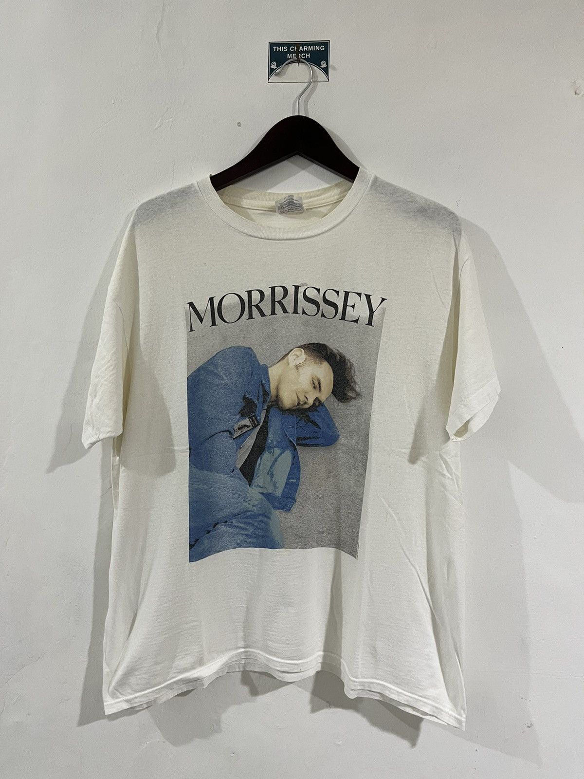 Image of Band Tees x Hanes Vintage Morrissey Shirt Kill Uncle 1991 in White, Men's (Size XL)