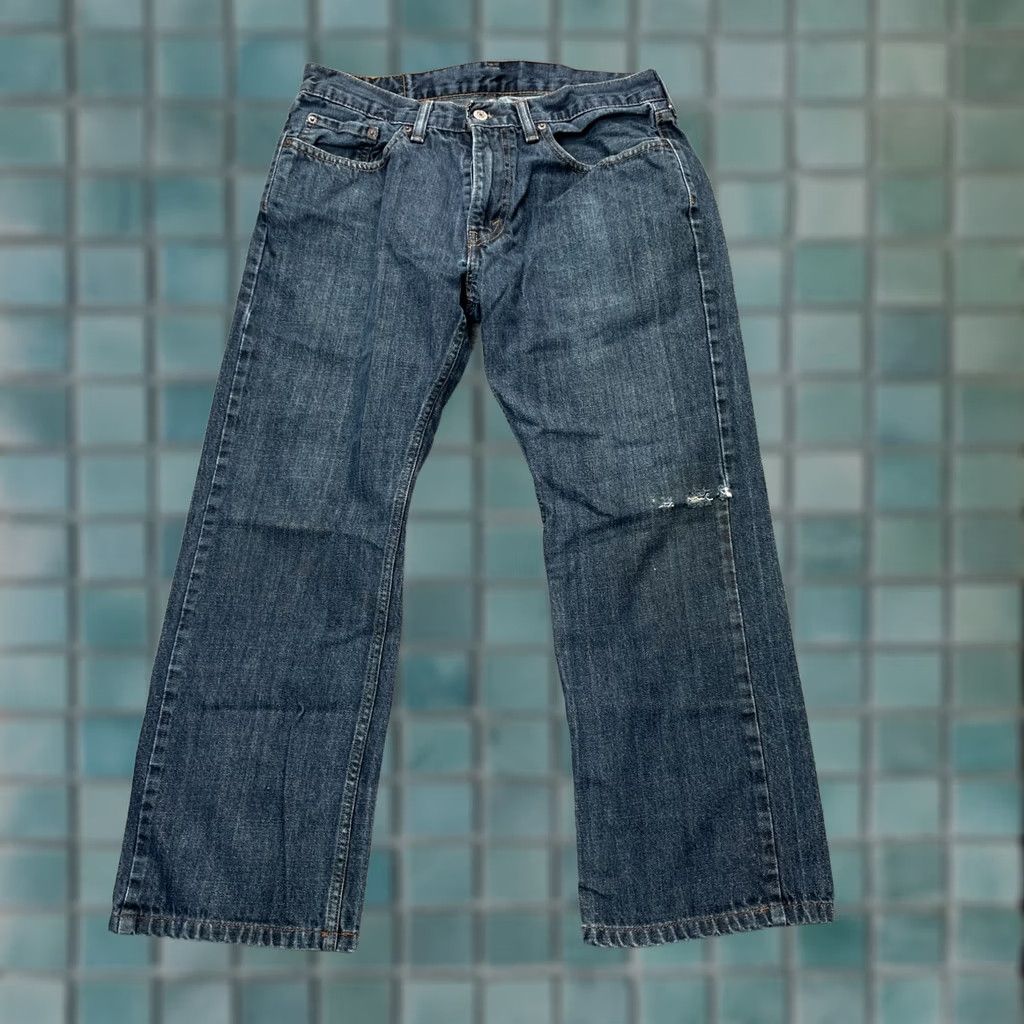 Levi's Levi's Jeans Mens 32x30 Blue Denim Relaxed Fit 5-Pocket Logo Straight Leg Dark Wash BOTTOMS Mens Regular Size 32 Inseam 26.5 in Denim Jeans Size US 32 / EU 48 - 1 Thumbnail