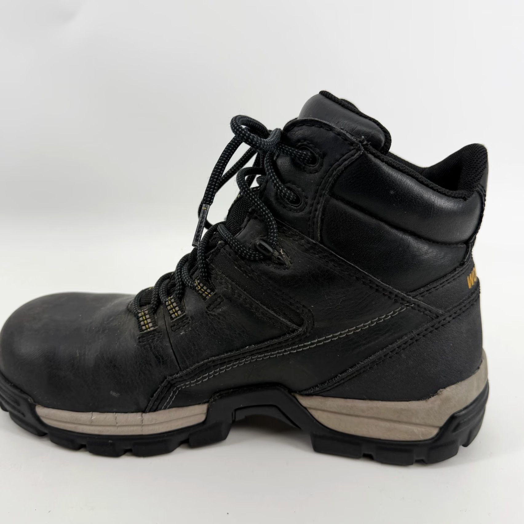 Vintage Wolverine CarbonMAX Boots Mens 8 M Black Waterproof Workwear Outdoor Leather Rubber Sole Ankle Lace Up Slip Resistant 3 lb 3.7 oz Safety Toe Size US 8 / EU 41 - 3 Thumbnail