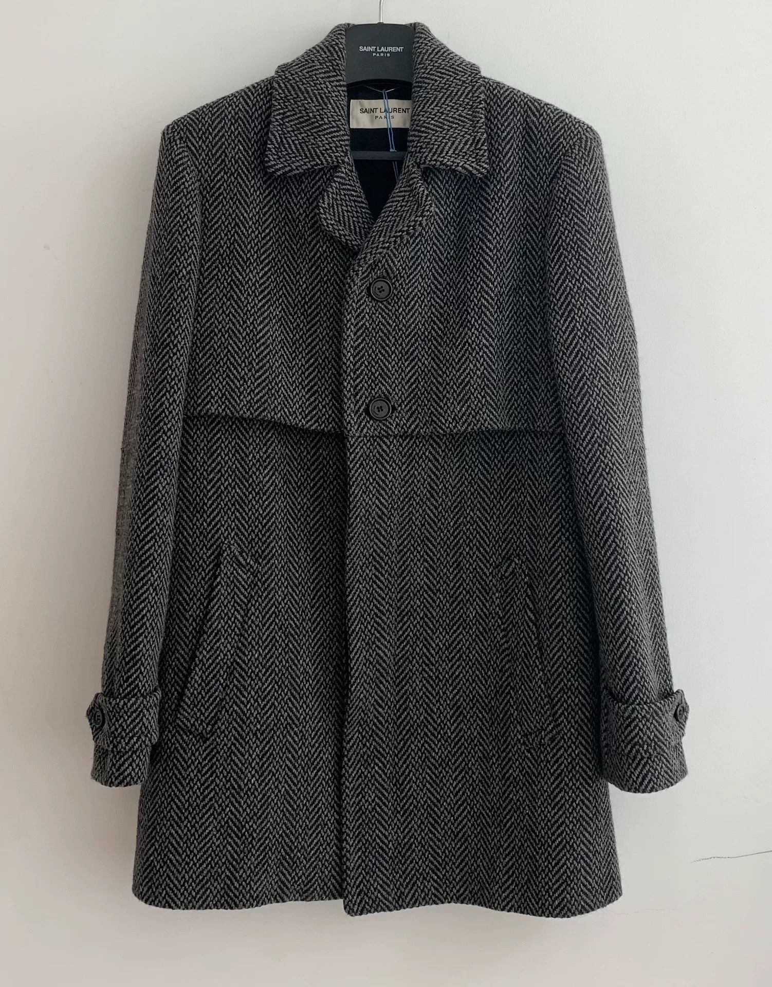 Saint Laurent Paris Saint Laurent 17FW Herringbone Coat Size US M / EU 48-50 / 2 - 1 Thumbnail