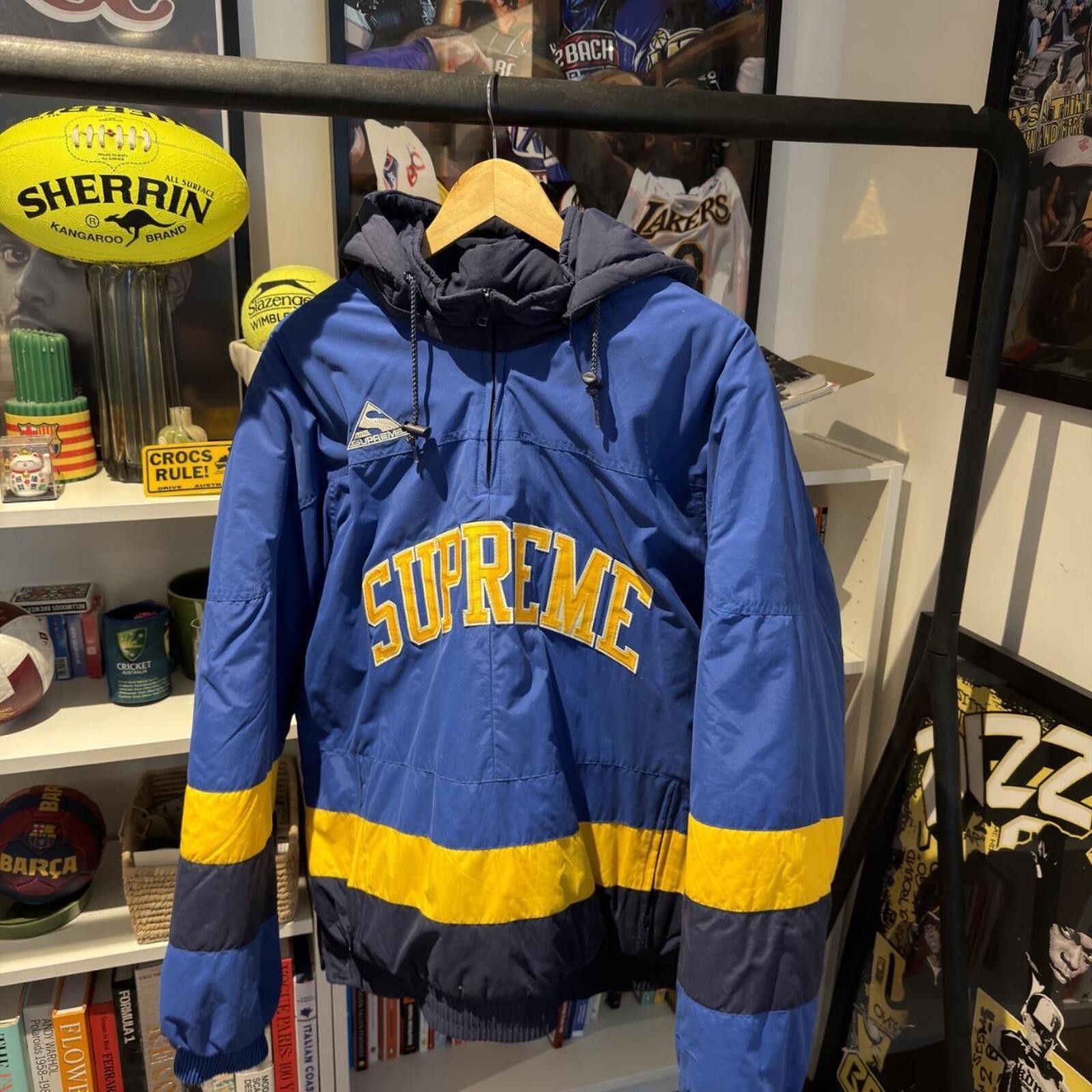 Supreme Supreme 17AW Blue Nylon Puffy Hockey Jacket Size US L / EU 52-54 / 3 - 2 Thumbnail