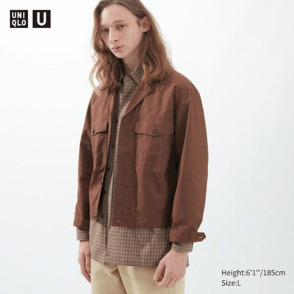 新品 UNIQLO U ユニクロユー ラムニットジャケット ブラウン XL