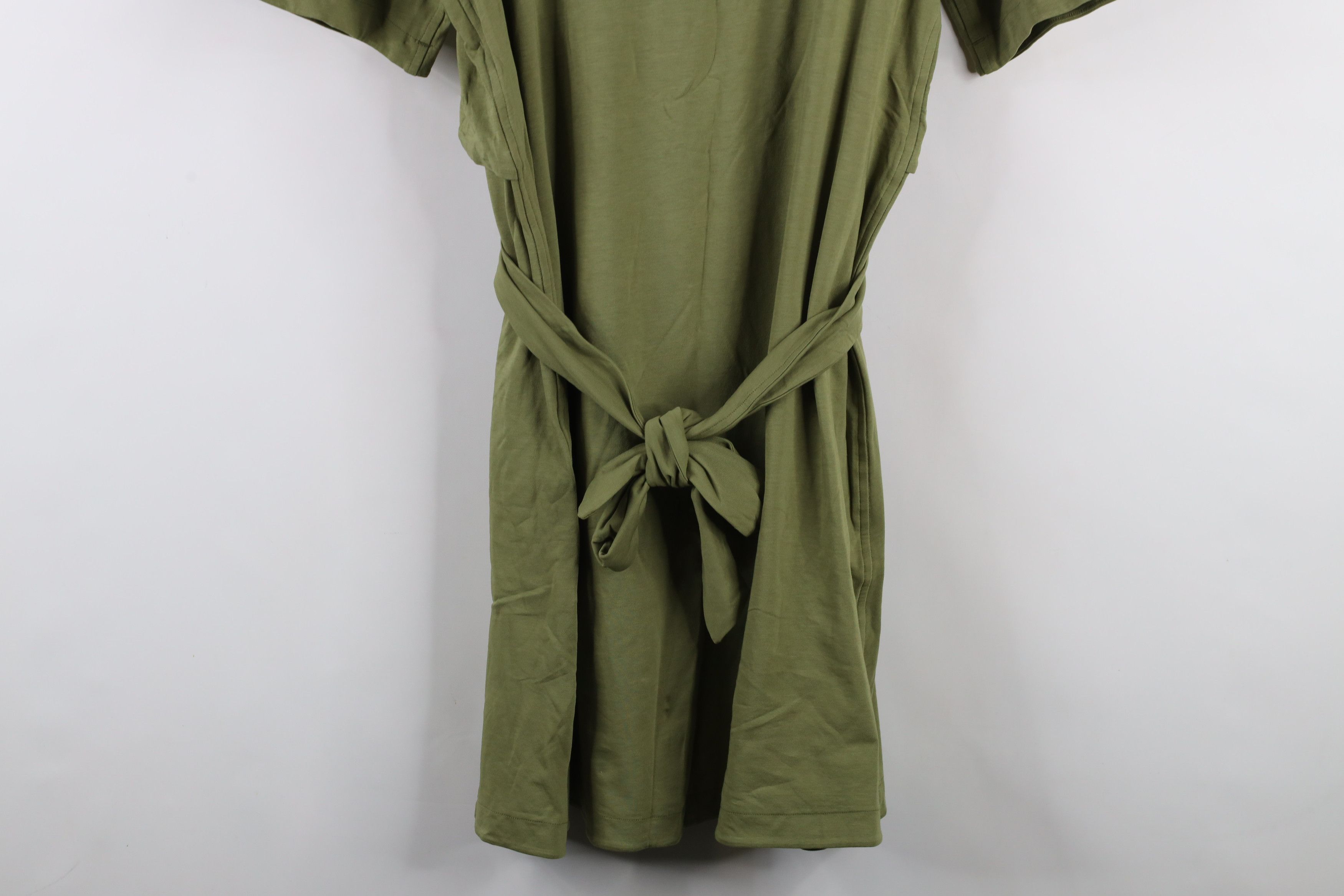 Lululemon × Vintage Lululemon Cotton Stretch Wrap T-Shirt Dress Bronze Green Size M / US 6-8 / IT 42-44 - 8 Thumbnail