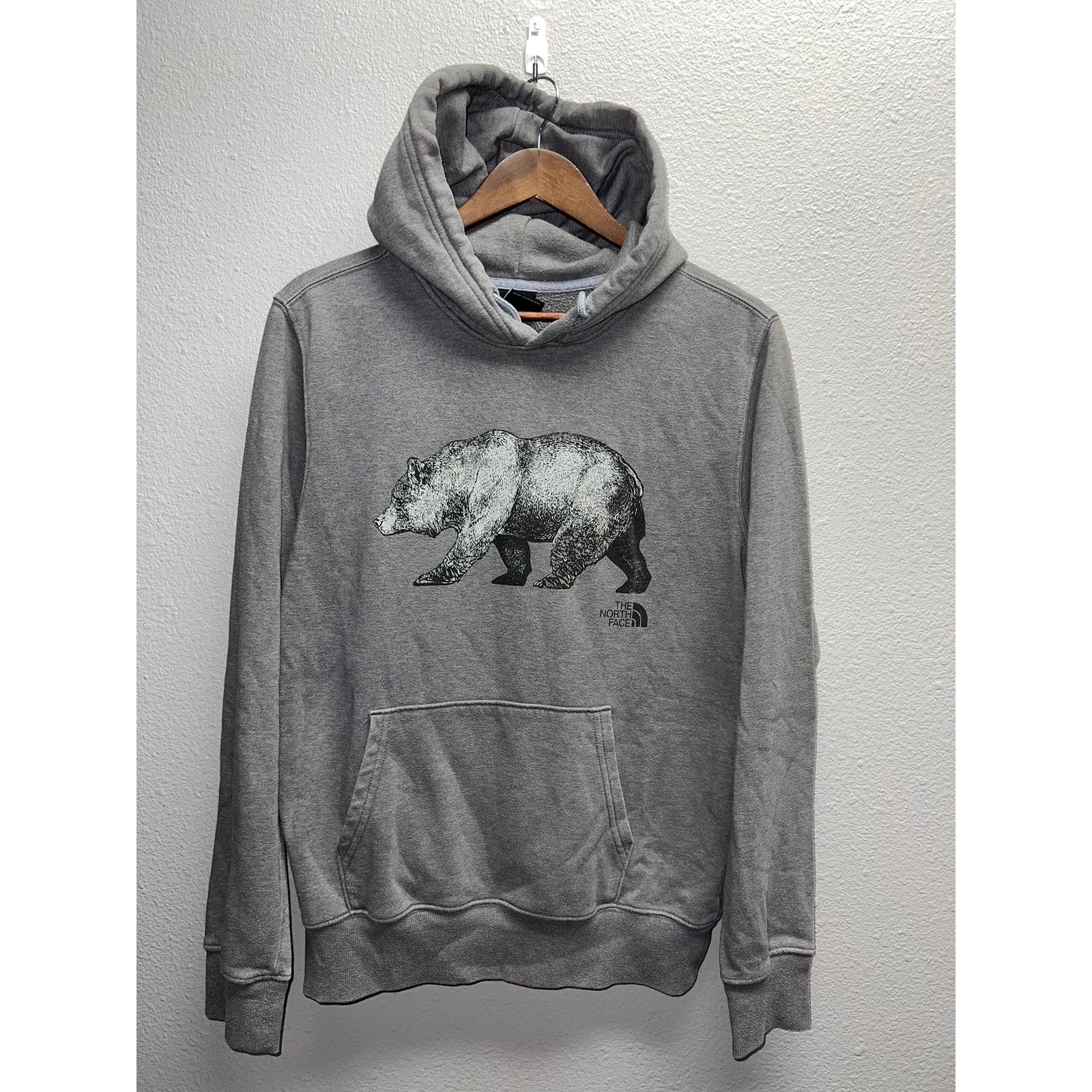 Vintage The North Face Bear Hoodie Grizzly Gray TNF Mens Small Size US S / EU 44-46 / 1 - 1 Thumbnail