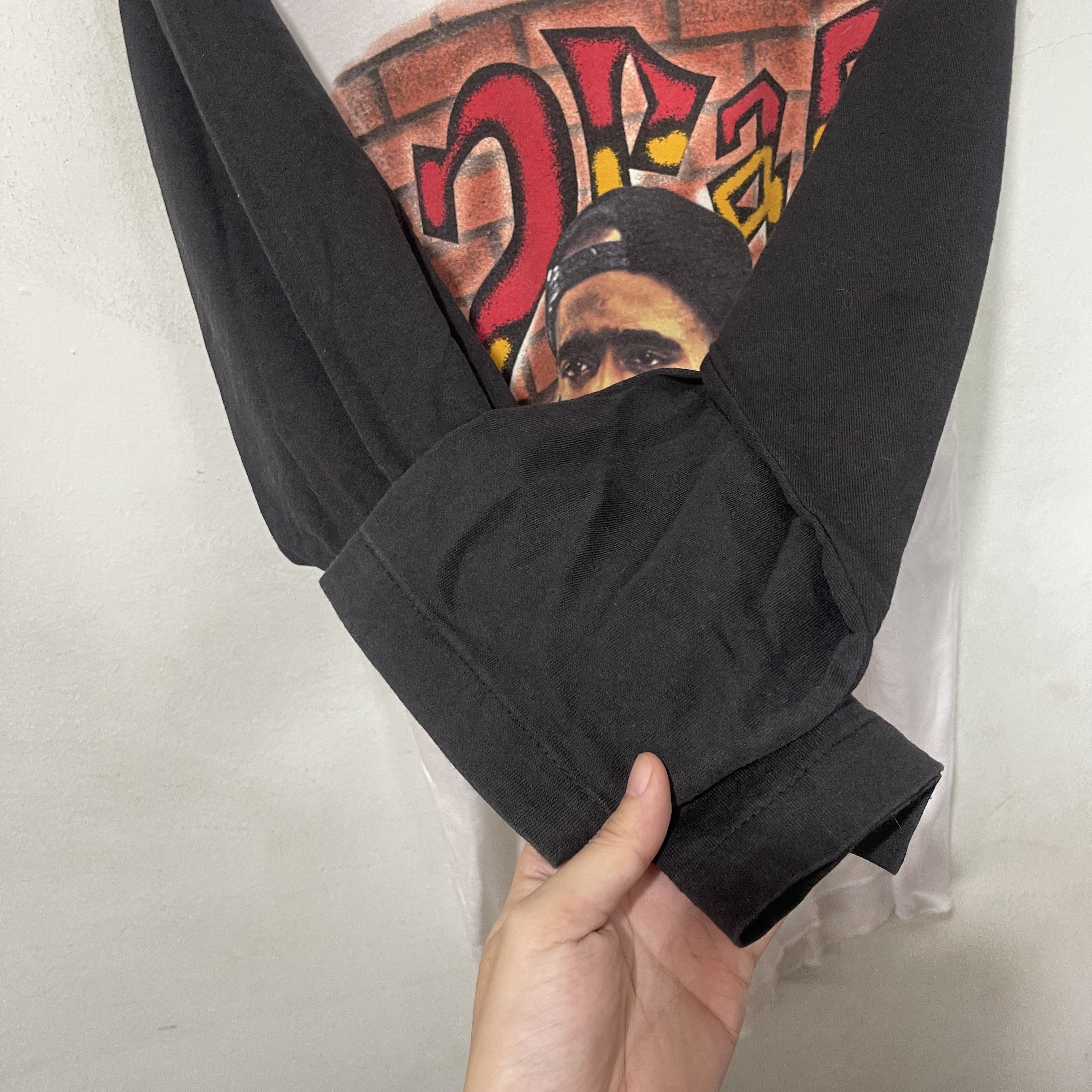 Rap Tees Vintage 2Pac Tupac Shakur Raglan Long Sleeve Hip Hop Rap Tee Size US XL / EU 56 / 4 - 4 Thumbnail