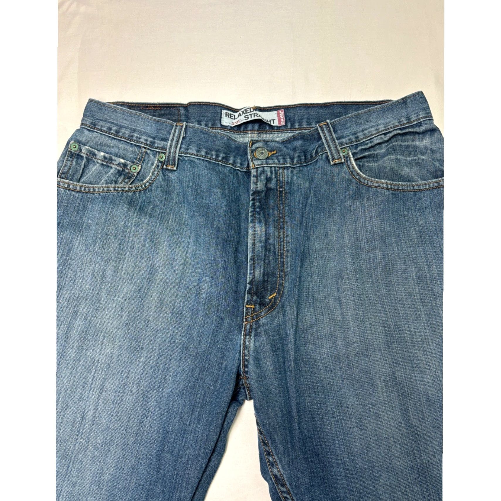 Denime Levi Strauss 559 Relaxed Straight Denim Jeans Men's Blue Cotton W36 L34 Size US 36 / EU 52 - 2 Thumbnail