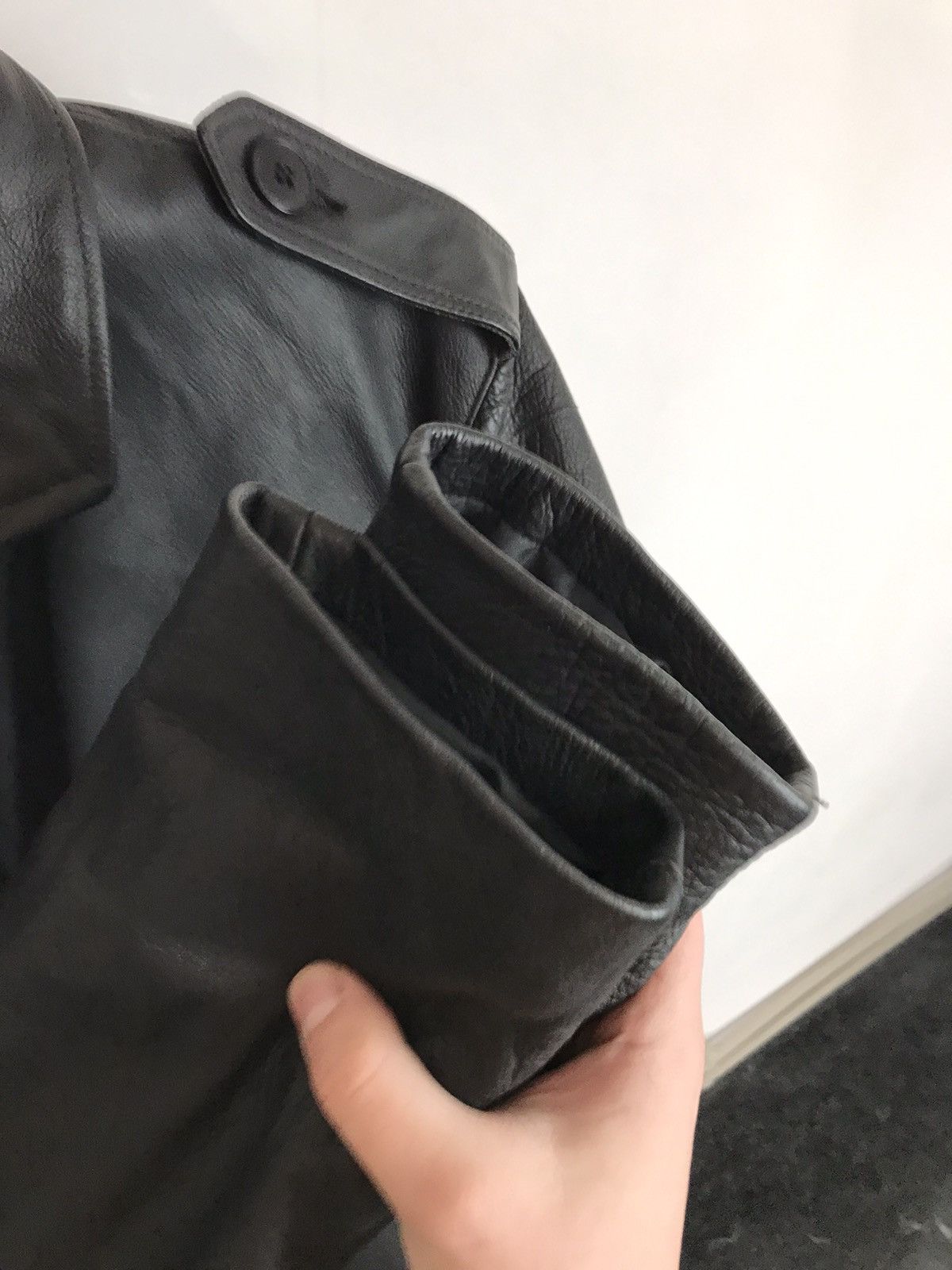 Vintage Men’s L/52,Real Leather Casual Black Dense Jacket,Bomber Size US L / EU 52-54 / 3 - 7 Thumbnail