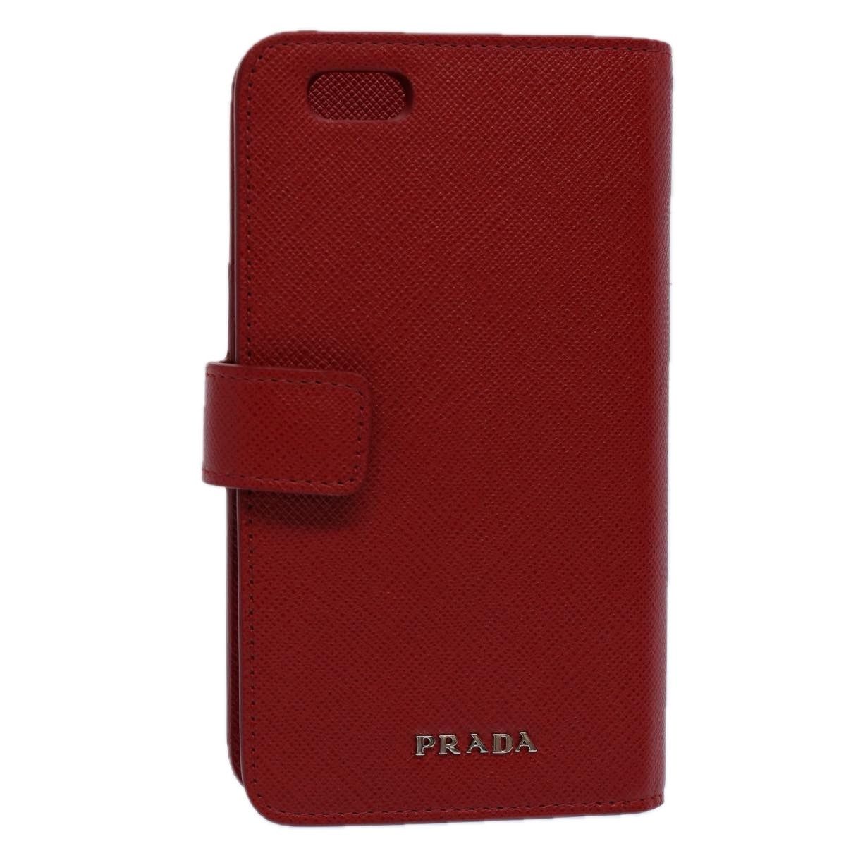 image of Prada For Iphone 6 / 6S Iphone Case Safiano Leather Red Auth Am5276, Women's