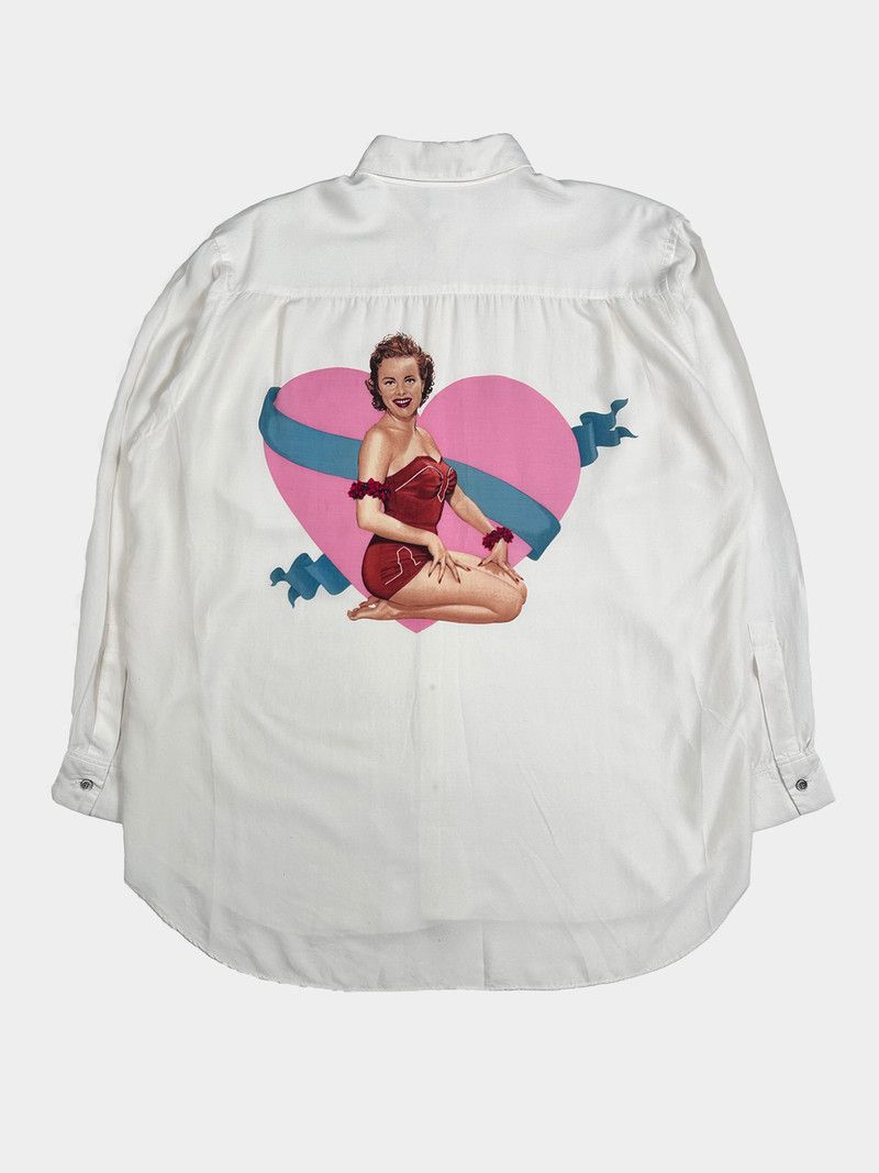 Yohji Yamamoto AW1991 Pinup Mermaid Go Yohji Go Shirt Size US M / EU 48-50 / 2 - 1 Thumbnail