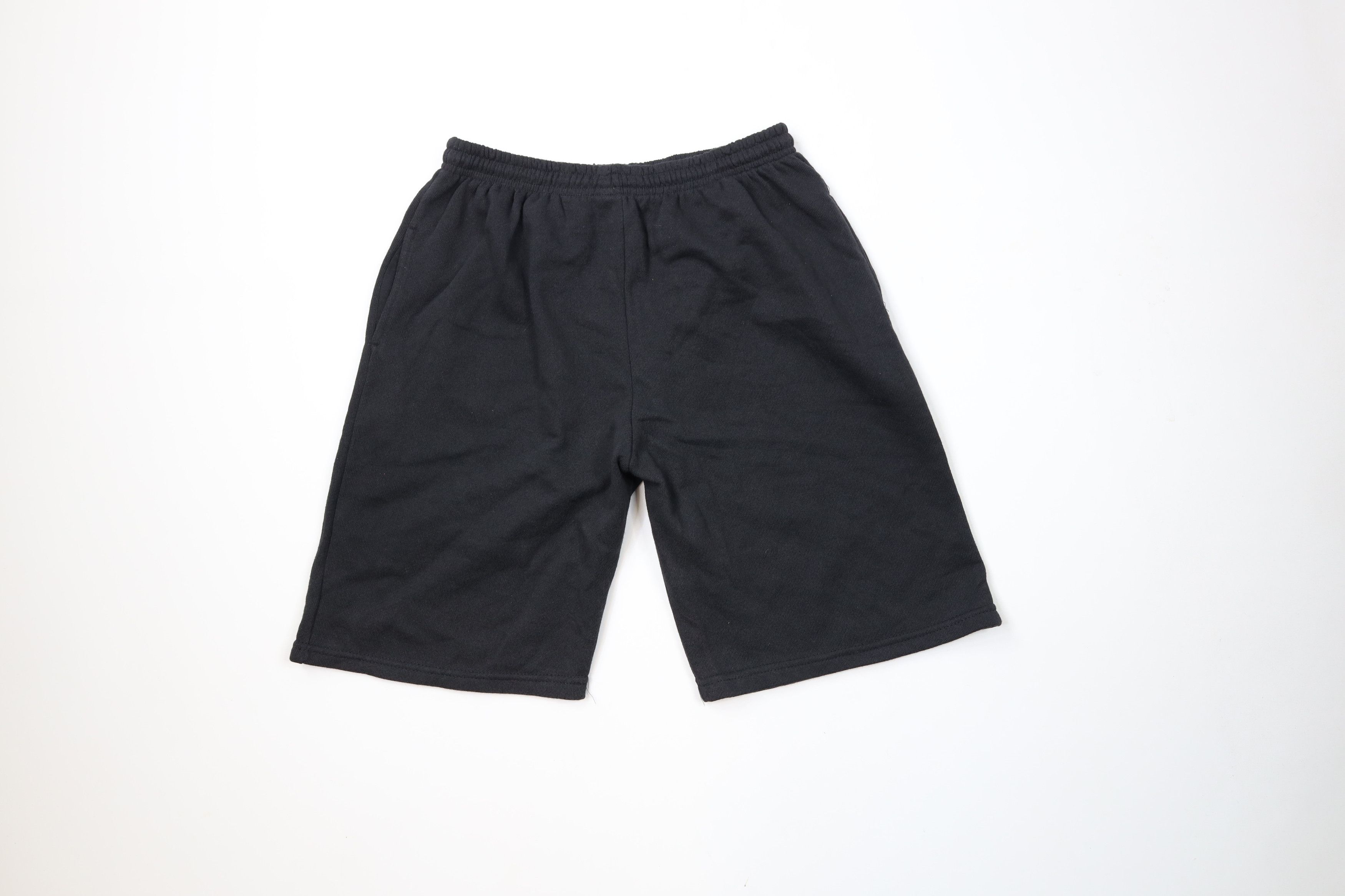 Vintage Vintage 90s Streetwear Knee Sweatpants Shorts Black USA Size US 34 / EU 50 - 1 Thumbnail