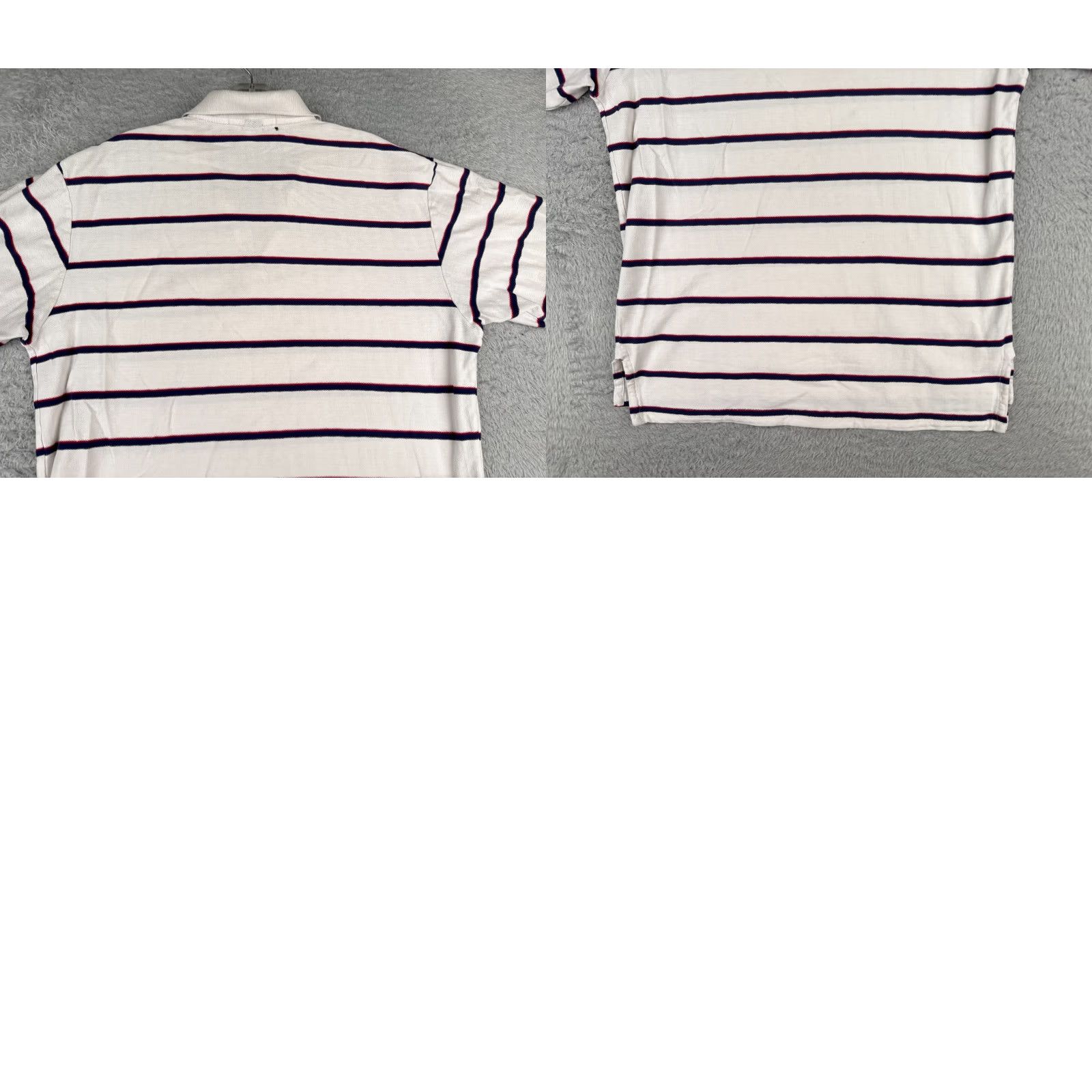 Ralph Lauren VINTAGE Ralph Lauren Polo Shirt Men Large White Black Herringbone 100% Cotton Short Sleeve Logo Embroidered Size US L / EU 52-54 / 3 - 9 Thumbnail