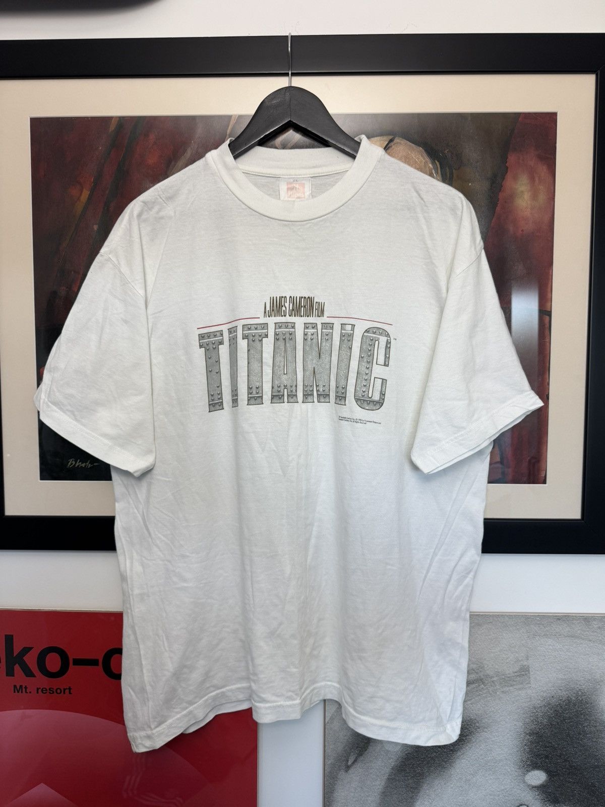 Vintage Vintage 90s Movie Tee Titanic Og License Leonardo Dicaprio Size US XL / EU 56 / 4 - 1 Thumbnail