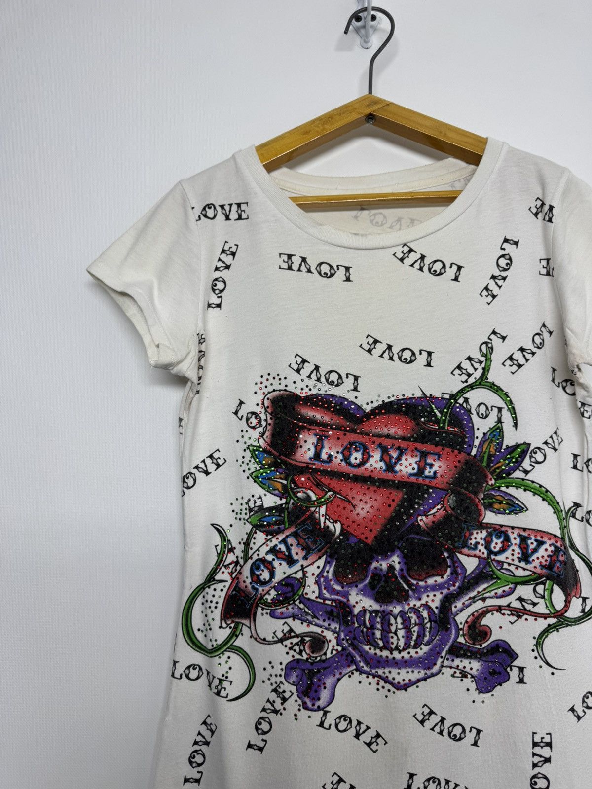 Ed Hardy Ed Hardy By Christian Audigier T-Shirt Y2K All Over Printed Size L / US 10 / IT 46 - 6 Thumbnail