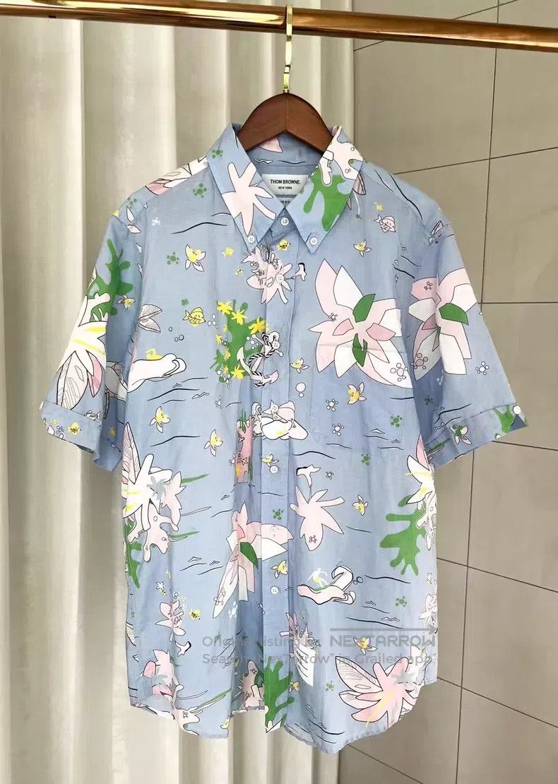 Thom Browne Thom Browne Short-sleeve shirt Size US L / EU 52-54 / 3 - 1 Thumbnail