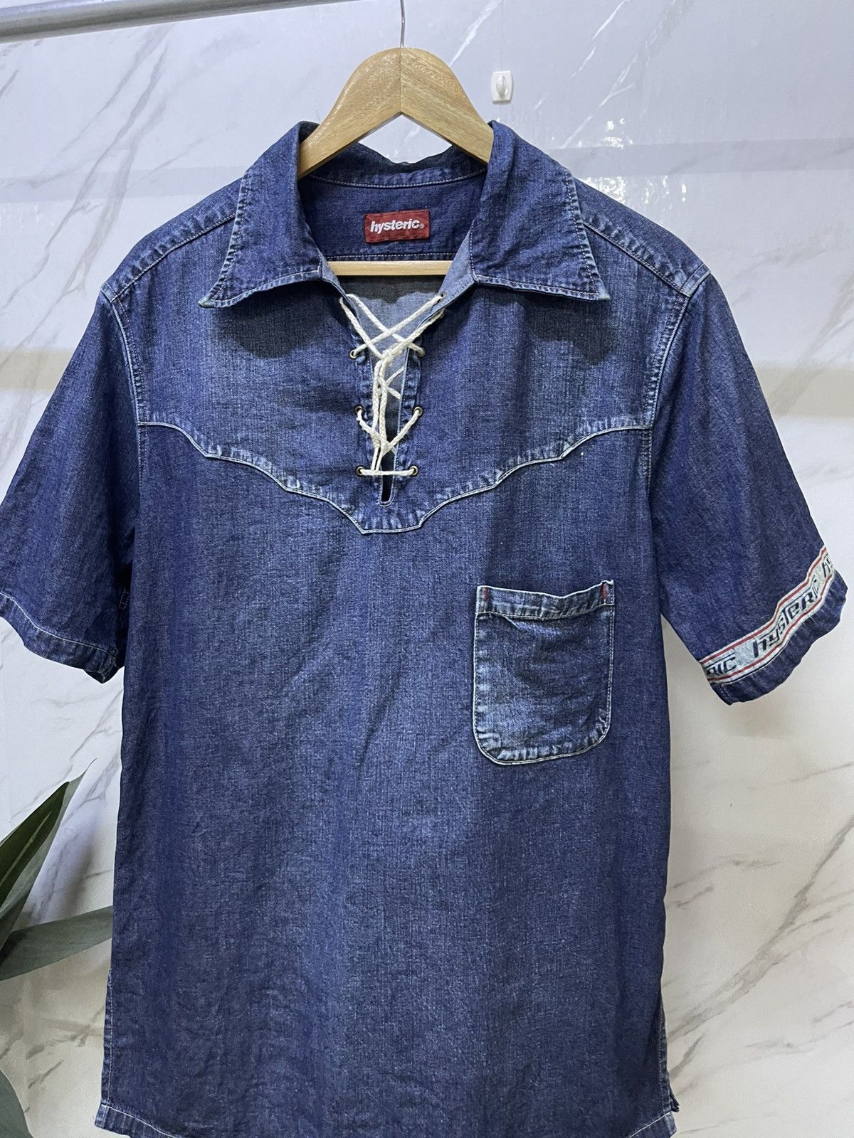 Hysteric Glamour 🔥Hysteric Glamour🔥 Denim Short Sleeve Size US L / EU 52-54 / 3 - 3 Thumbnail