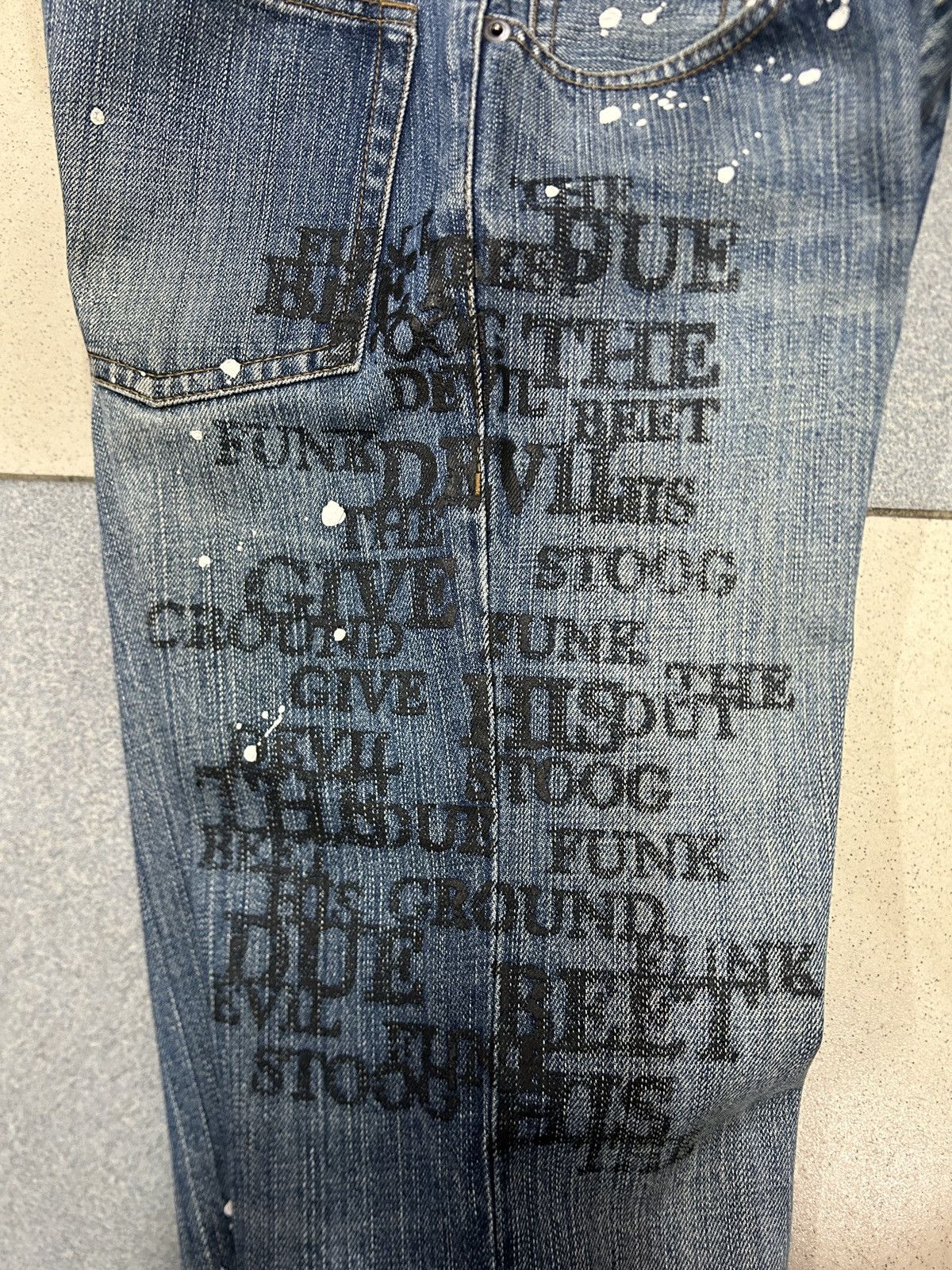 Japanese Brand Vintage Edge Rupert Skull Scriptures Jeans Size US 32 / EU 48 - 11 Thumbnail