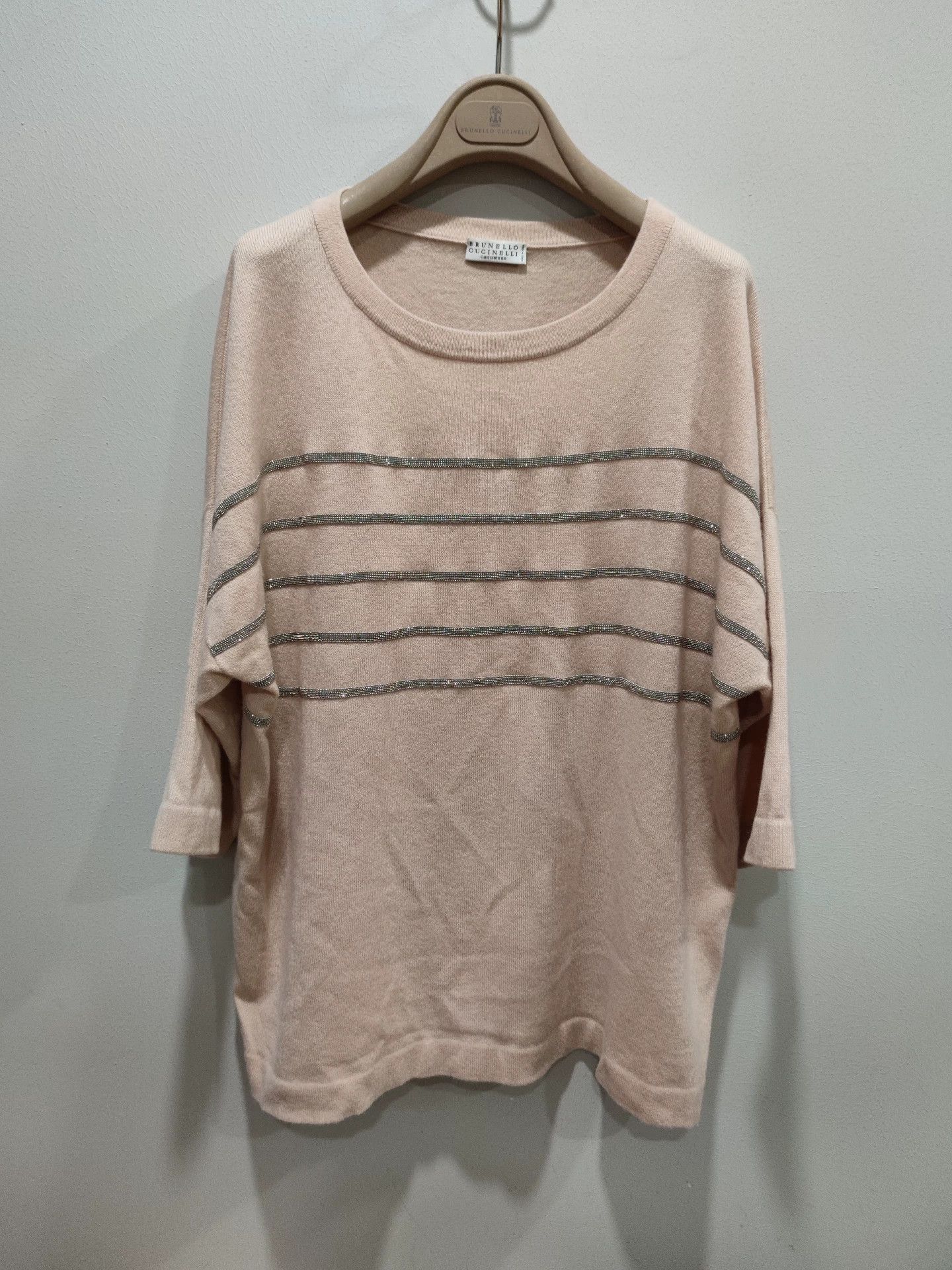 Brunello Cucinelli Brunello Cucinelli Cashmere Beaded Sweater T-shirt Size US L / EU 52-54 / 3 - 1 Thumbnail