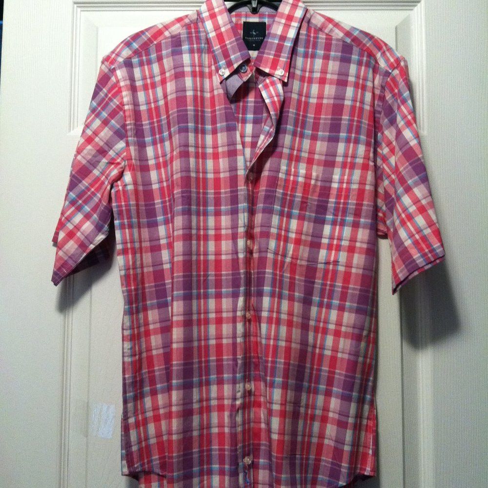 Tailorbyrd TAILORBYRD MENS NEW FUCHSIA 100%COTTON CASUAL SHIRT SIZE: M Size US M / EU 48-50 / 2 - 1 Thumbnail