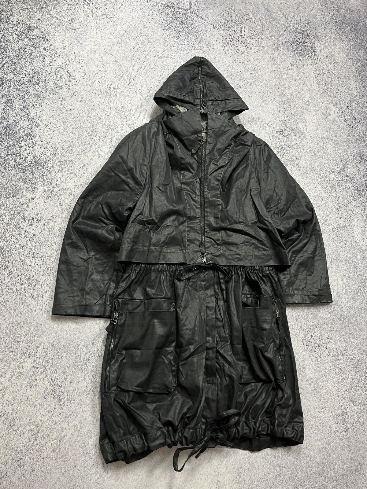Annette Gortz × Japanese Brand Annette Gortz Avant Garde Zipped Trench Winter Jacket Rare Size S / US 4 / IT 40 - 5 Thumbnail