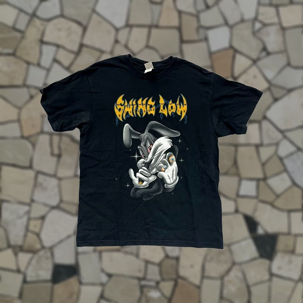 Vintage VINTAGE Bugs Bunny Graphic Tee Swing Low Black L Mens Size US L / EU 52-54 / 3 - 1 Thumbnail