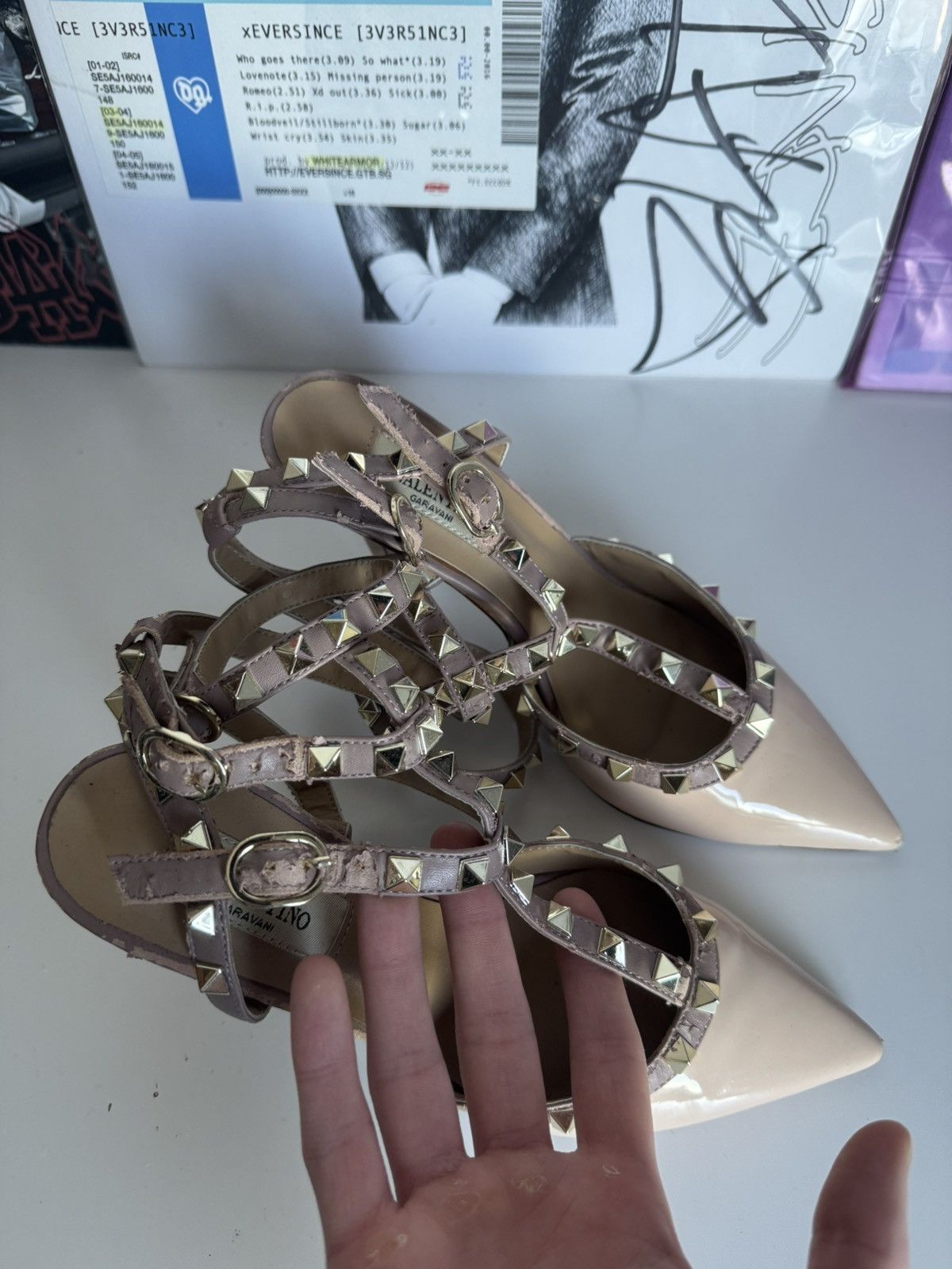 Valentino Valentino Garavani Rockstud Patent Leather Heels – Nude Size US 7 / IT 37 - 5 Thumbnail