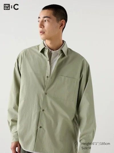 Uniqlo Uniqlo C Oversized Cotton Shirt Green Size US S / EU 44-46 / 1 - 6 Thumbnail