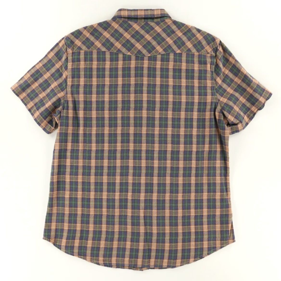 Vintage Denim & Supply Ralph Lauren Pearl Snap Twill Plaid Shirt Green Men XL Shirt Size US XL / EU 56 / 4 - 4 Thumbnail