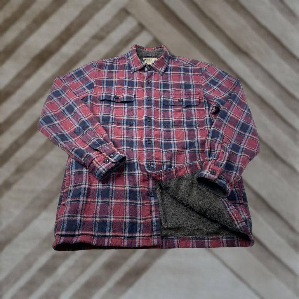Vintage LL Bean Plaid Fleece Lined Shirt Jacket Mens Medium Traditional Fit Shirt Jacket Size US M / EU 48-50 / 2 - 1 Thumbnail