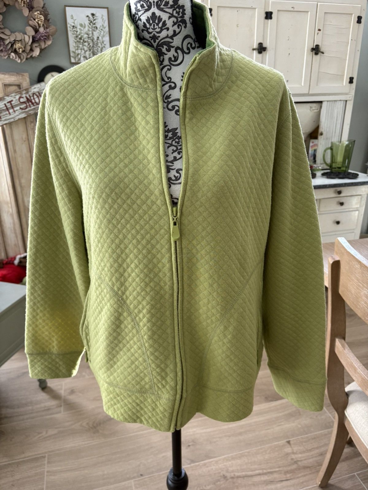 Other Petite large lime green zip up jacket Size L / US 10 / IT 46 - 1 Thumbnail