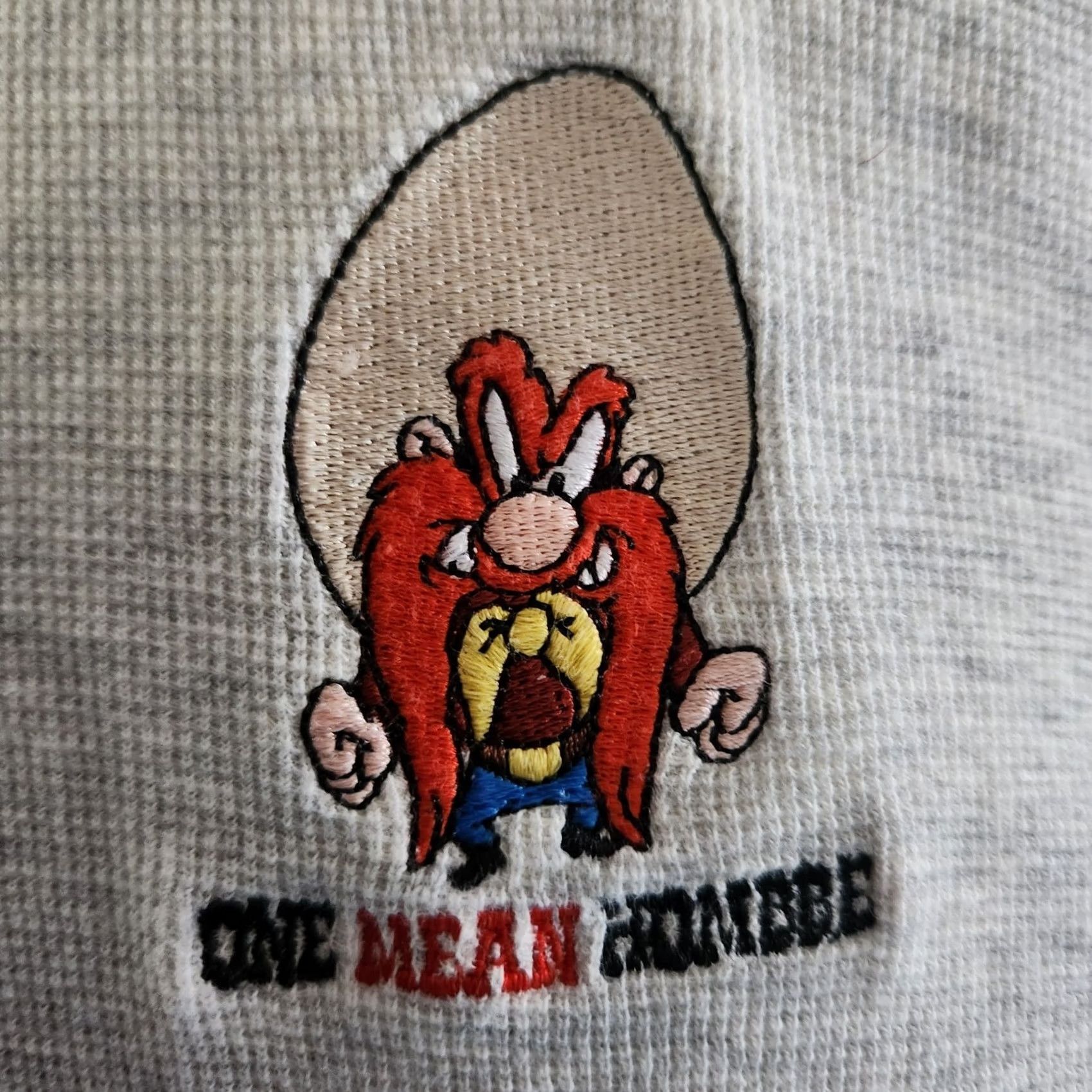 Vintage VINTAGE Looney Tunes Polo Shirt 2XL Gray Mens Golf Yosemite Sam Sam Polo Shirt Mens 2XL Cotton Short Sleeve Collared Regular Boy? Size US XXL / EU 58 / 5 - 3 Thumbnail