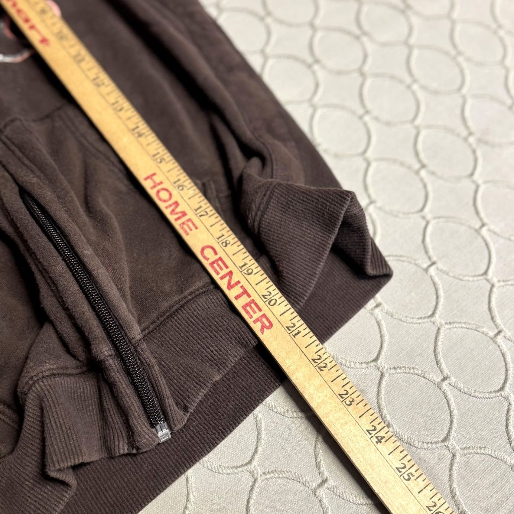 Nike Nike Hoodie Womens Small Brown Full Zip Fleece Pink Piping Spell Out Logo Size S / US 4 / IT 40 - 6 Thumbnail