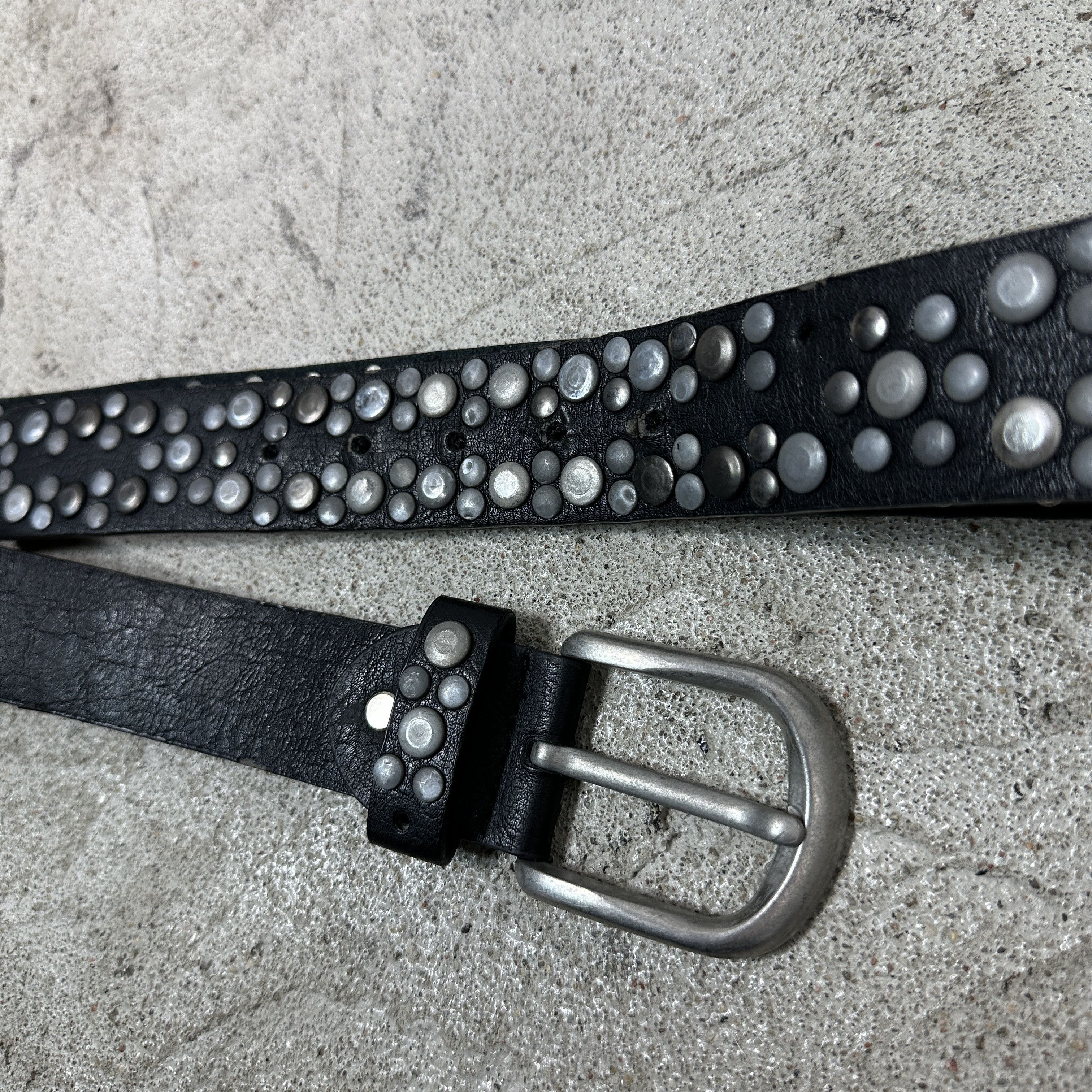 Vintage Vintage Avant Garde Leather Studded Grunge Belt Y2K Size ONE SIZE - 3 Thumbnail