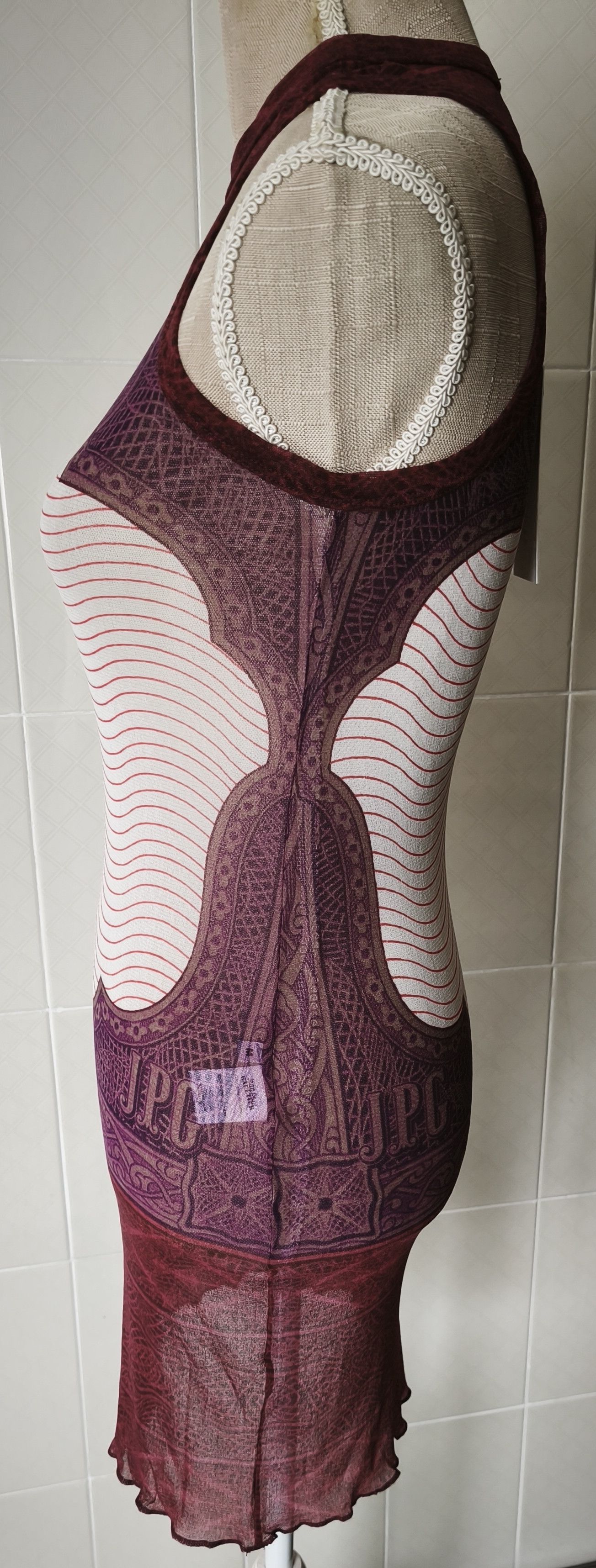 Jean Paul Gaultier Cartouche short dress in purple and burgundy Size M / US 6-8 / IT 42-44 - 15 Thumbnail