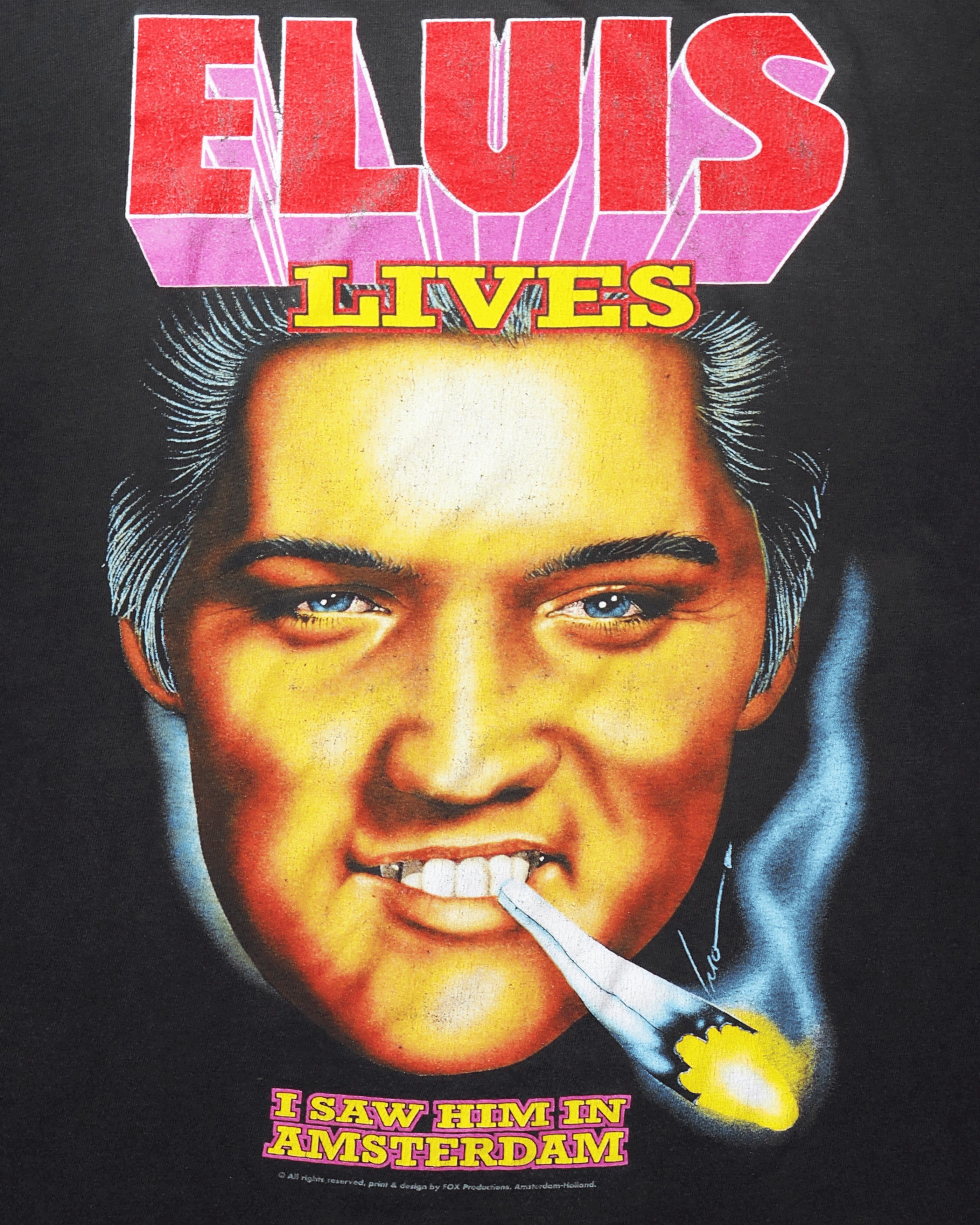 Vintage Vintage 1990s Elvis Lives in Amsterdam Weed Parody Shirt L Size US L / EU 52-54 / 3 - 5 Thumbnail