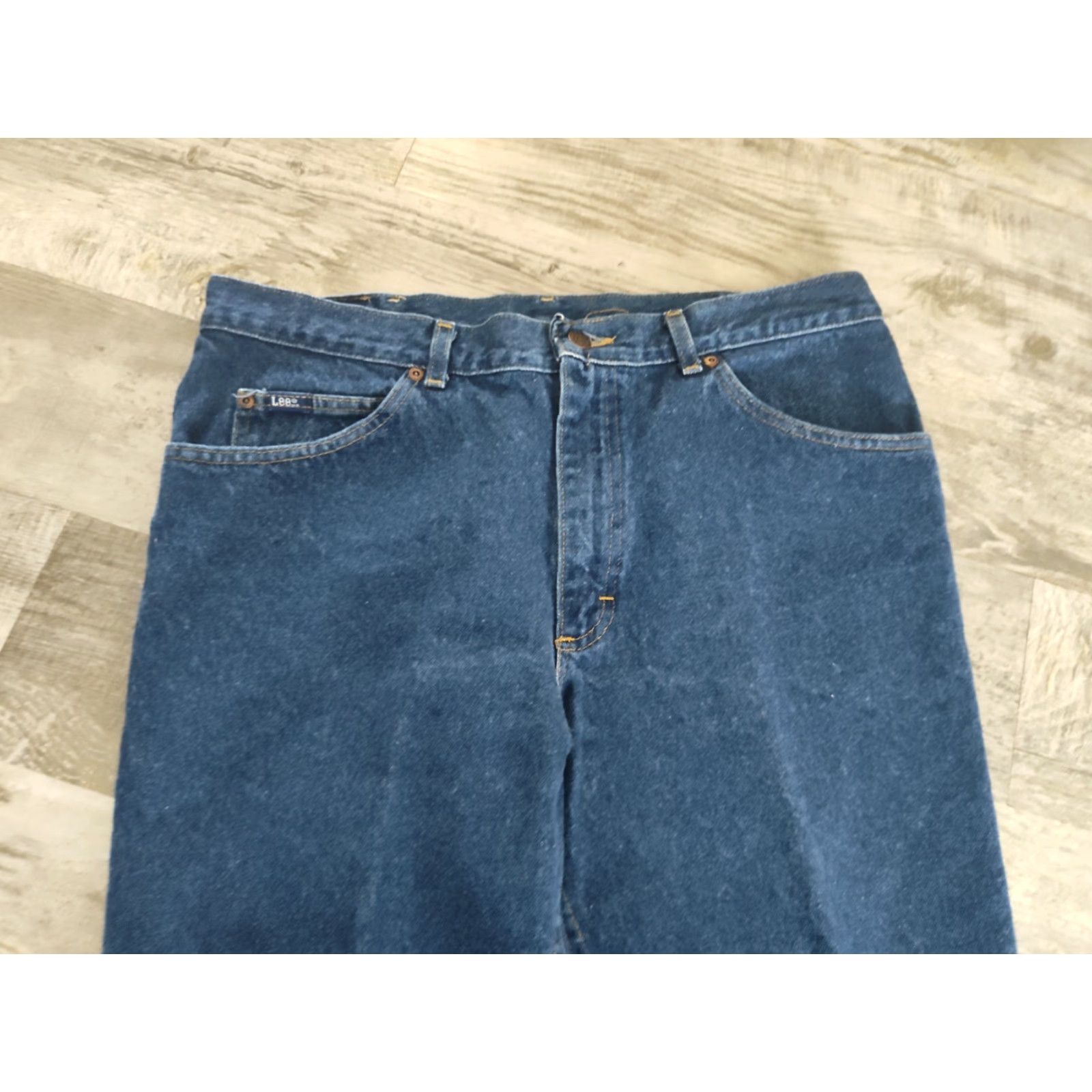 Lee VINTAGE Lee Jeans Men 38x30 Straight Fit Dark Wash 80s 90s USA Made Workwear Size US 38 / EU 54 - 5 Thumbnail