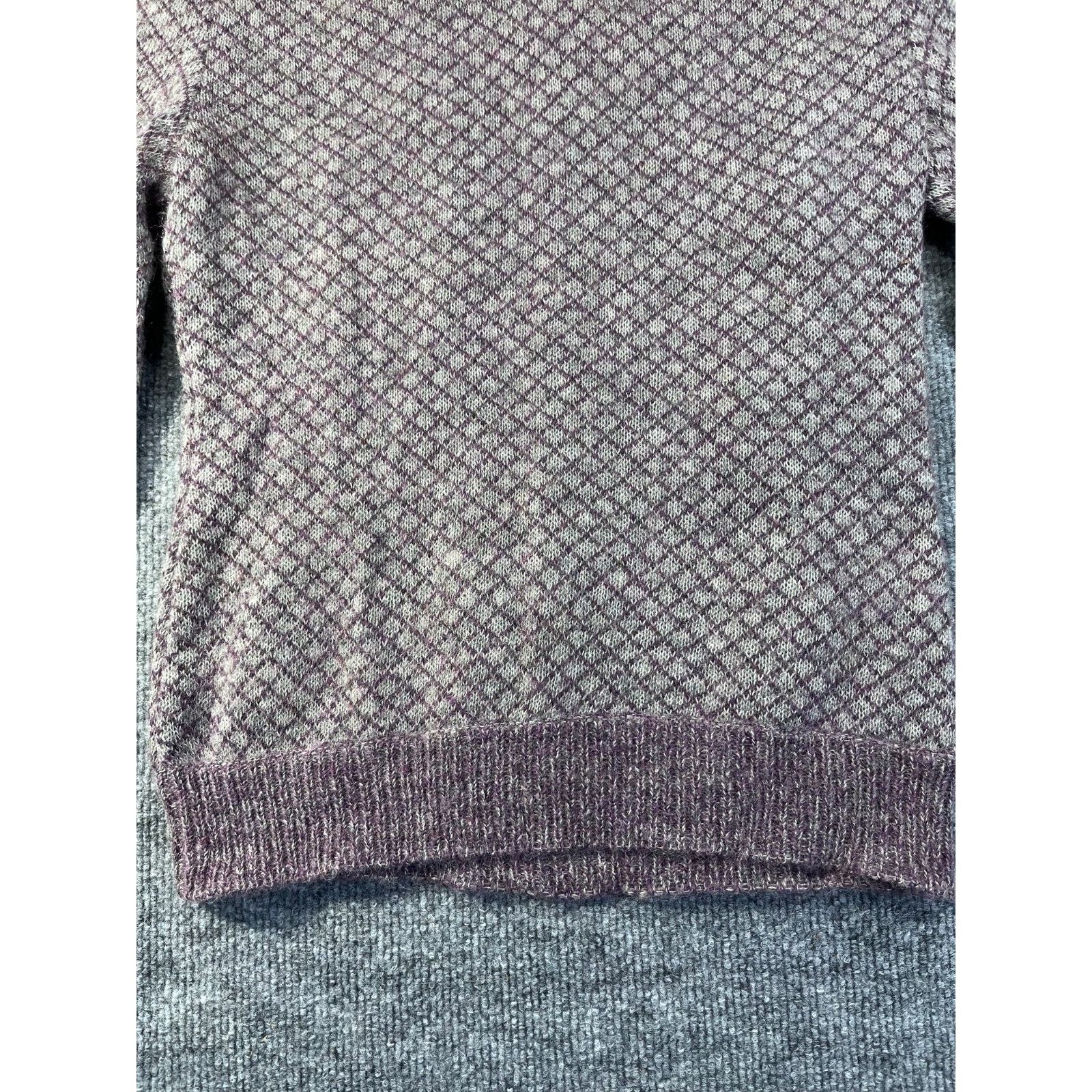 Valentino VTG Valentino Boutique Purple/Gray cardigan Sweater Wool S Size S / US 4 / IT 40 - 17 Thumbnail
