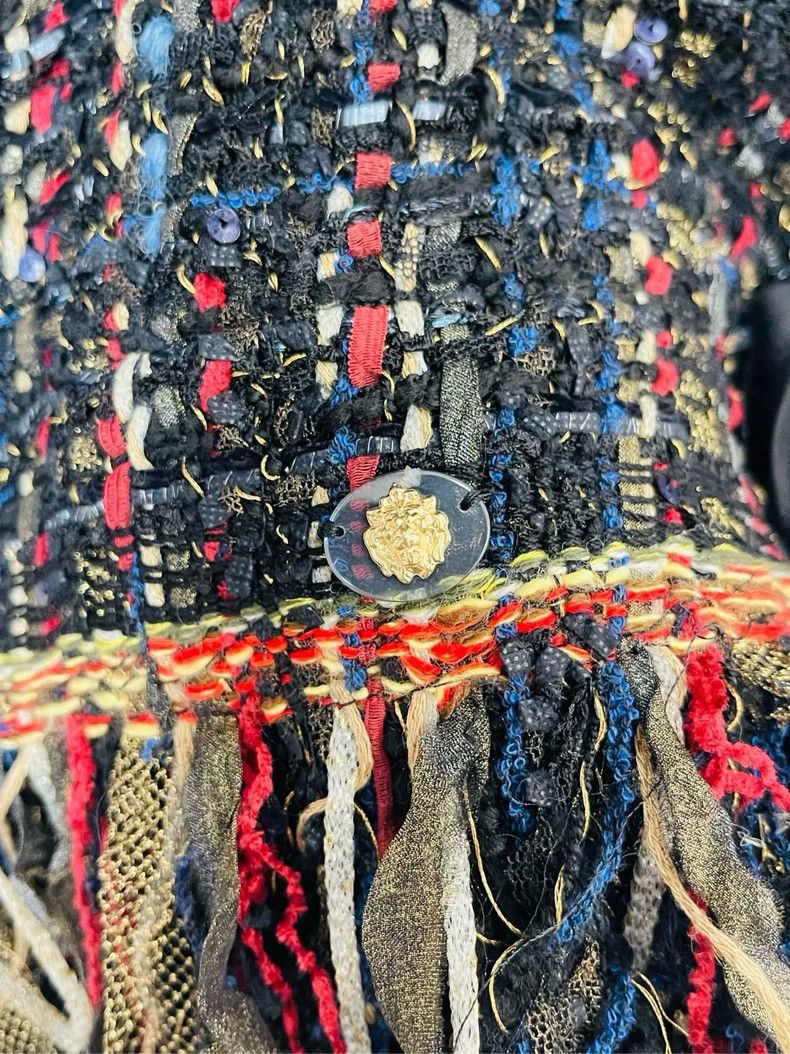 Chanel Chanel Metropolitan series black, red and blue mosaic jacke Size XS / US 0-2 / IT 36-38 - 4 Thumbnail