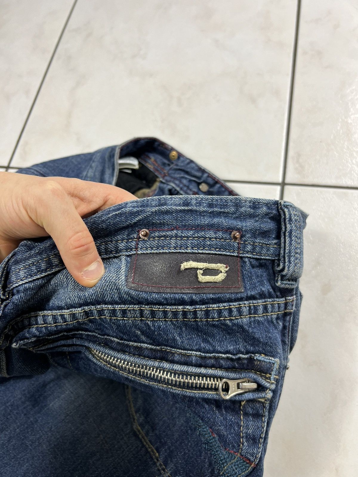 Diesel Vintage Diesel Fetzip y2k distressed denim zip jeans tribal Size US 30 / EU 46 - 18 Thumbnail