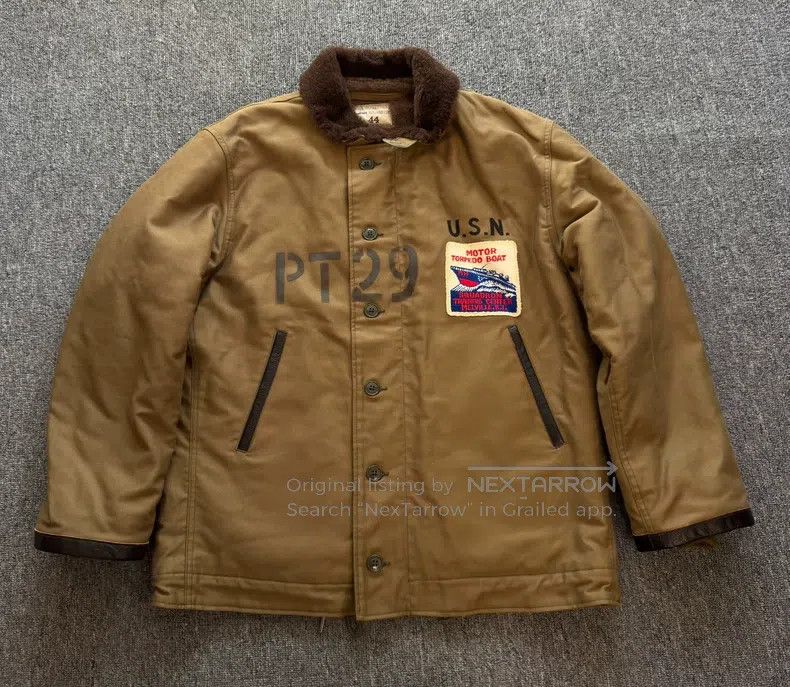 The Real McCoy's The Real McCoys Horseskin trimmed N-1 deck uniform Size US XL / EU 56 / 4 - 1 Thumbnail