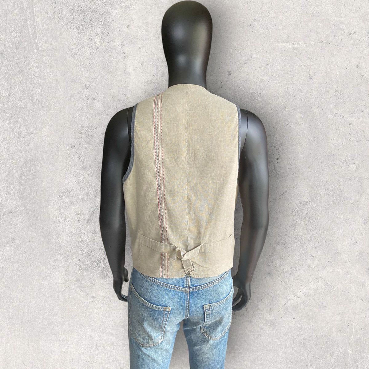 Dries Van Noten Vintage 90’s Linen Gilet Size US M / EU 48-50 / 2 - 5 Thumbnail