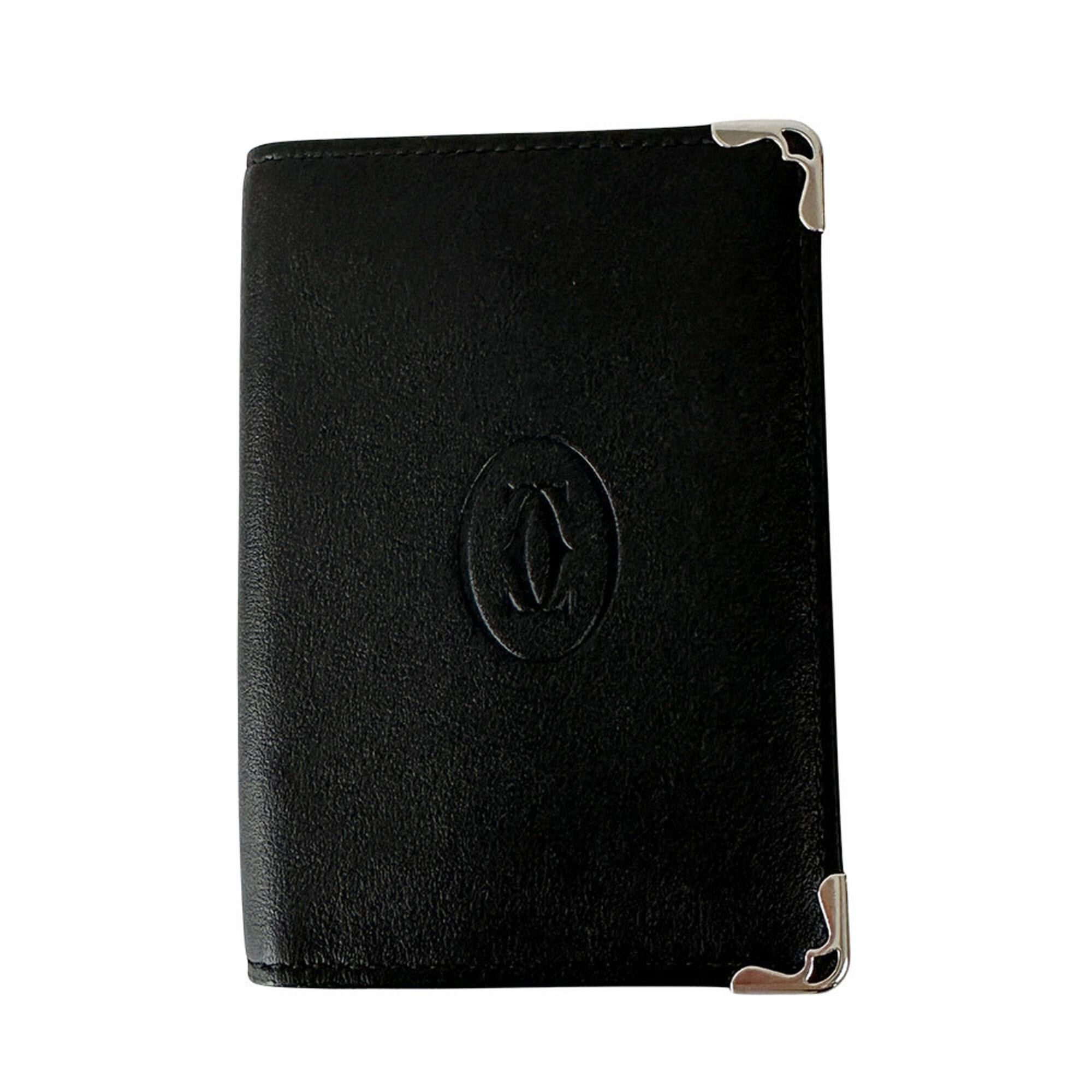 Cartier Cartier business card holder/card case for women and men, brand name, Must series, leather, black, compact, business. Size ONE SIZE - 1 Thumbnail