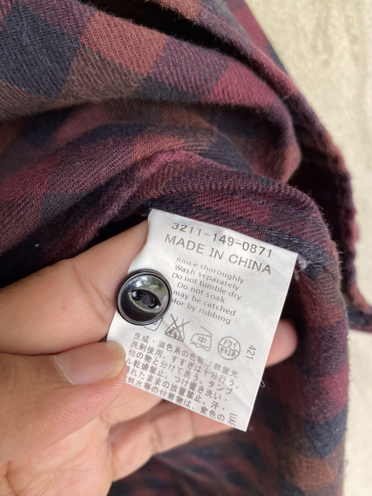 Vintage Japanese Brand Green Label Relaxing Flannel Shirt Size US M / EU 48-50 / 2 - 5 Thumbnail