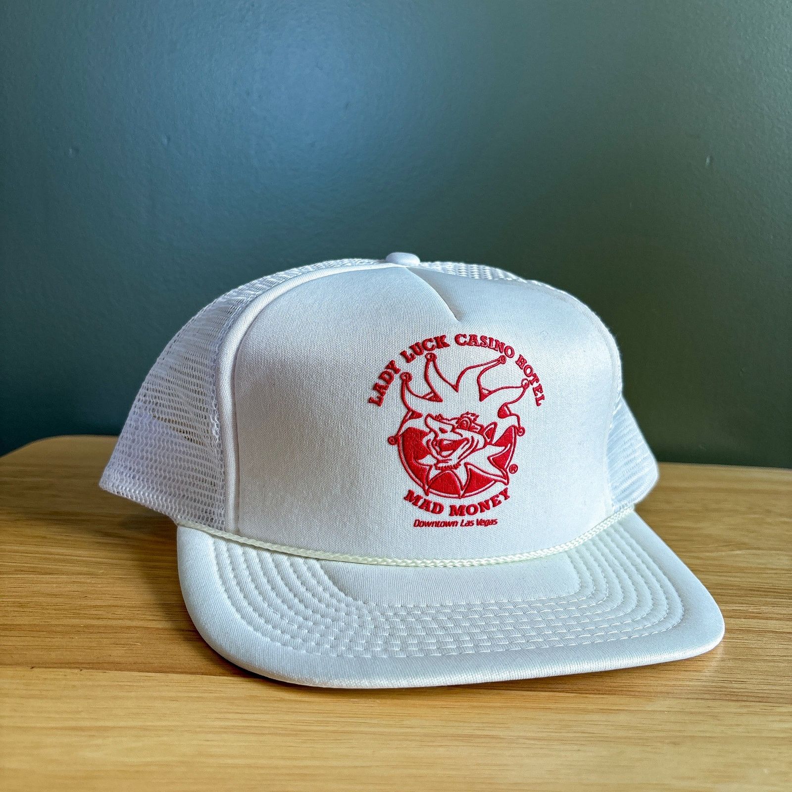 Other Lady Luck Casino Hotel Mad Money Clown White dSnapback Hat Size ONE SIZE - 1 Thumbnail