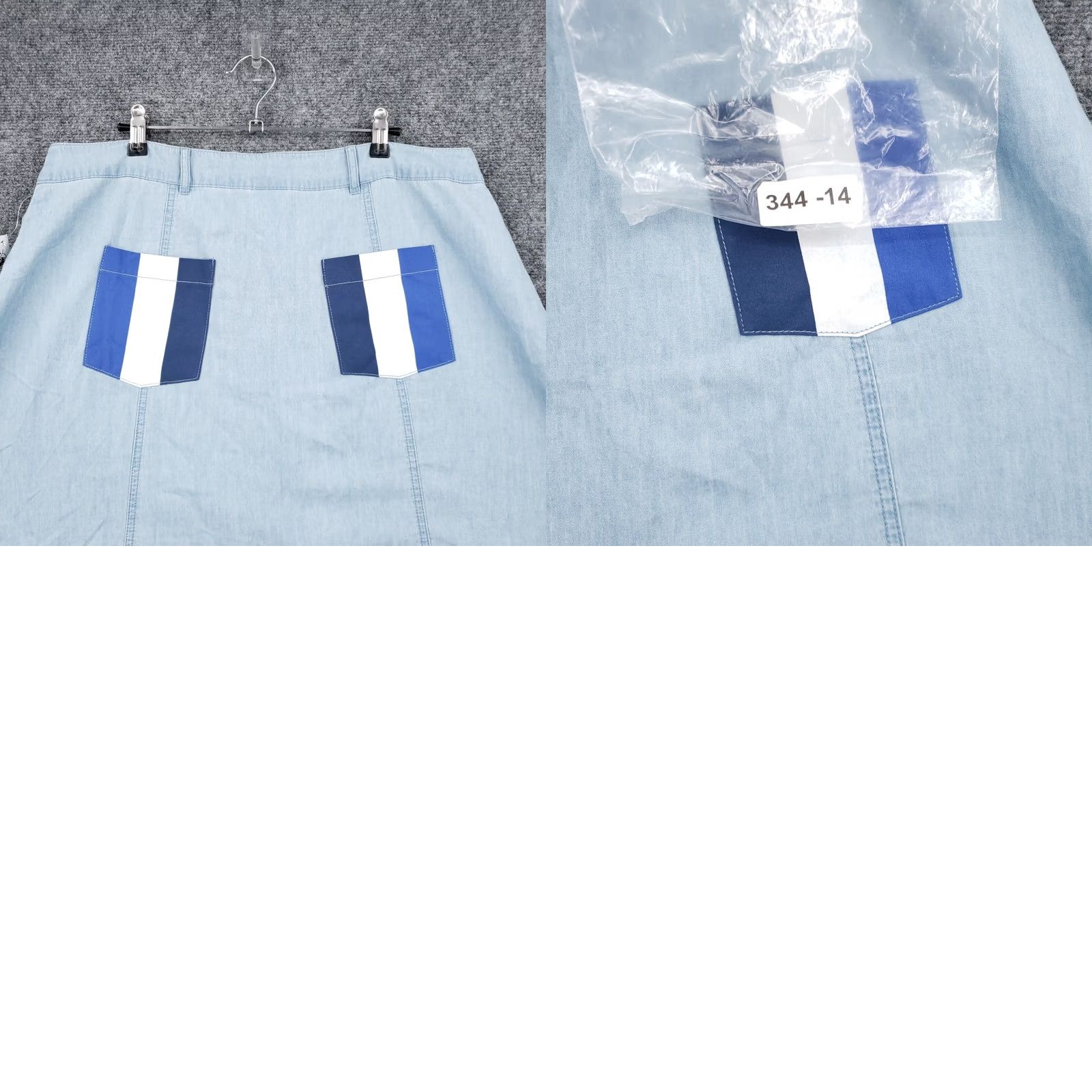 Disney Disney Skirt Womens XL Blue Mickey & Minnie Denim Button Fly Casual A-Line Size 40" / US 18 - 10 Thumbnail
