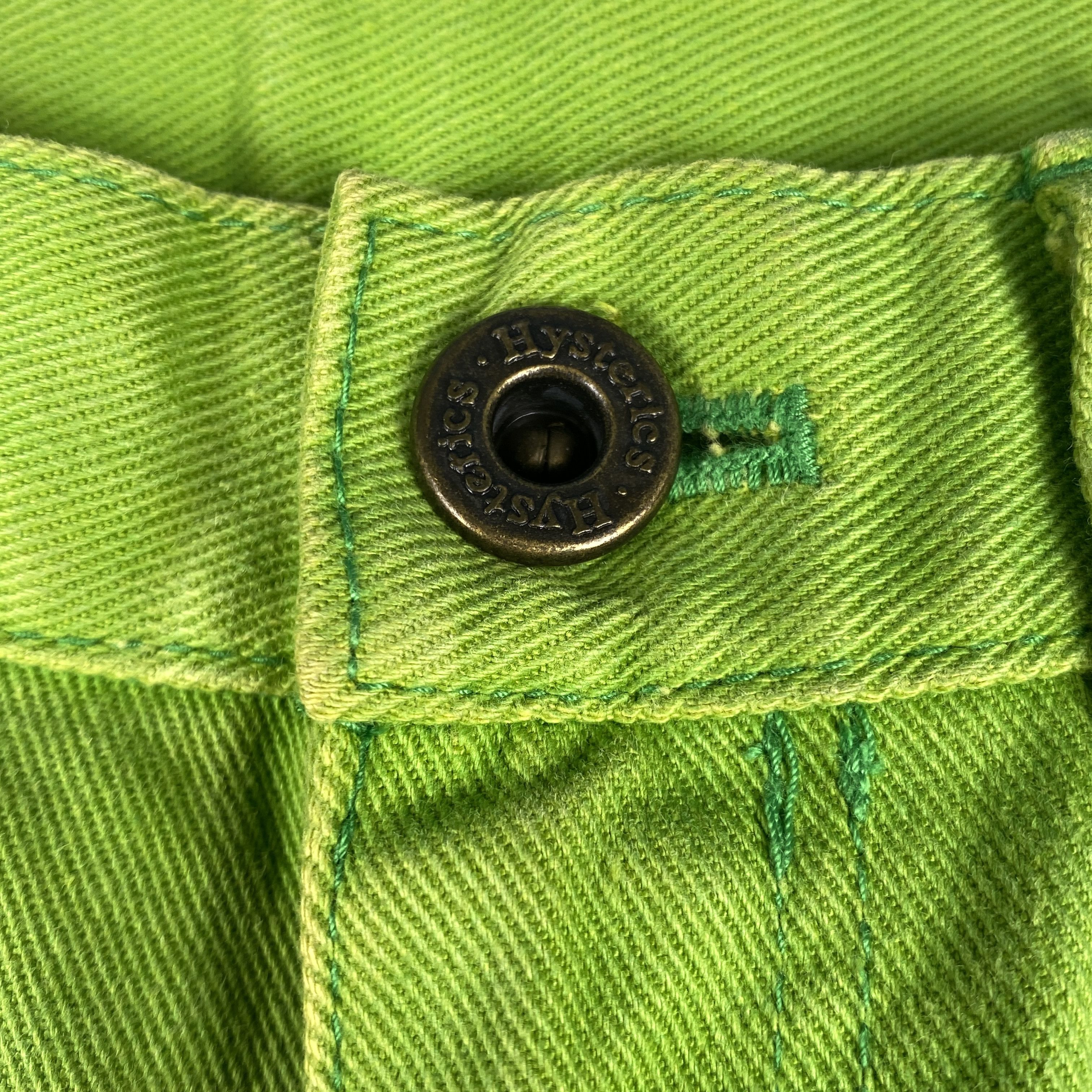 Hysteric Glamour Neon Green Flared Pants Size 28" / US 6 / IT 42 - 10 Thumbnail